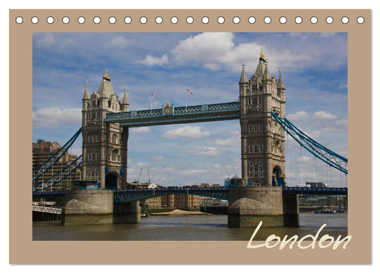 London (Tischkalender 2025 DIN A5 quer), CALVENDO Monatskalender