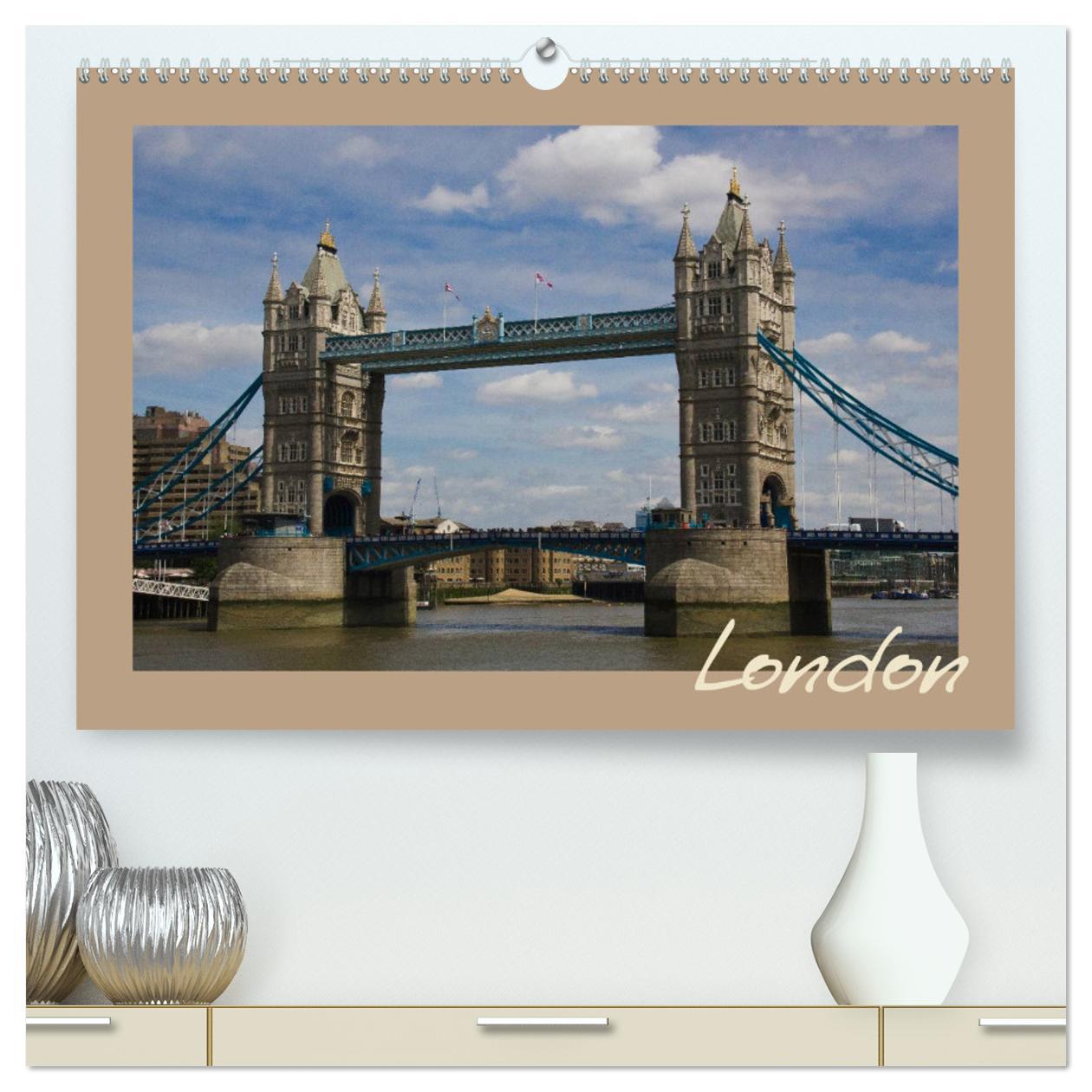 London (hochwertiger Premium Wandkalender 2025 DIN A2 quer), Kunstdruck in Hochglanz