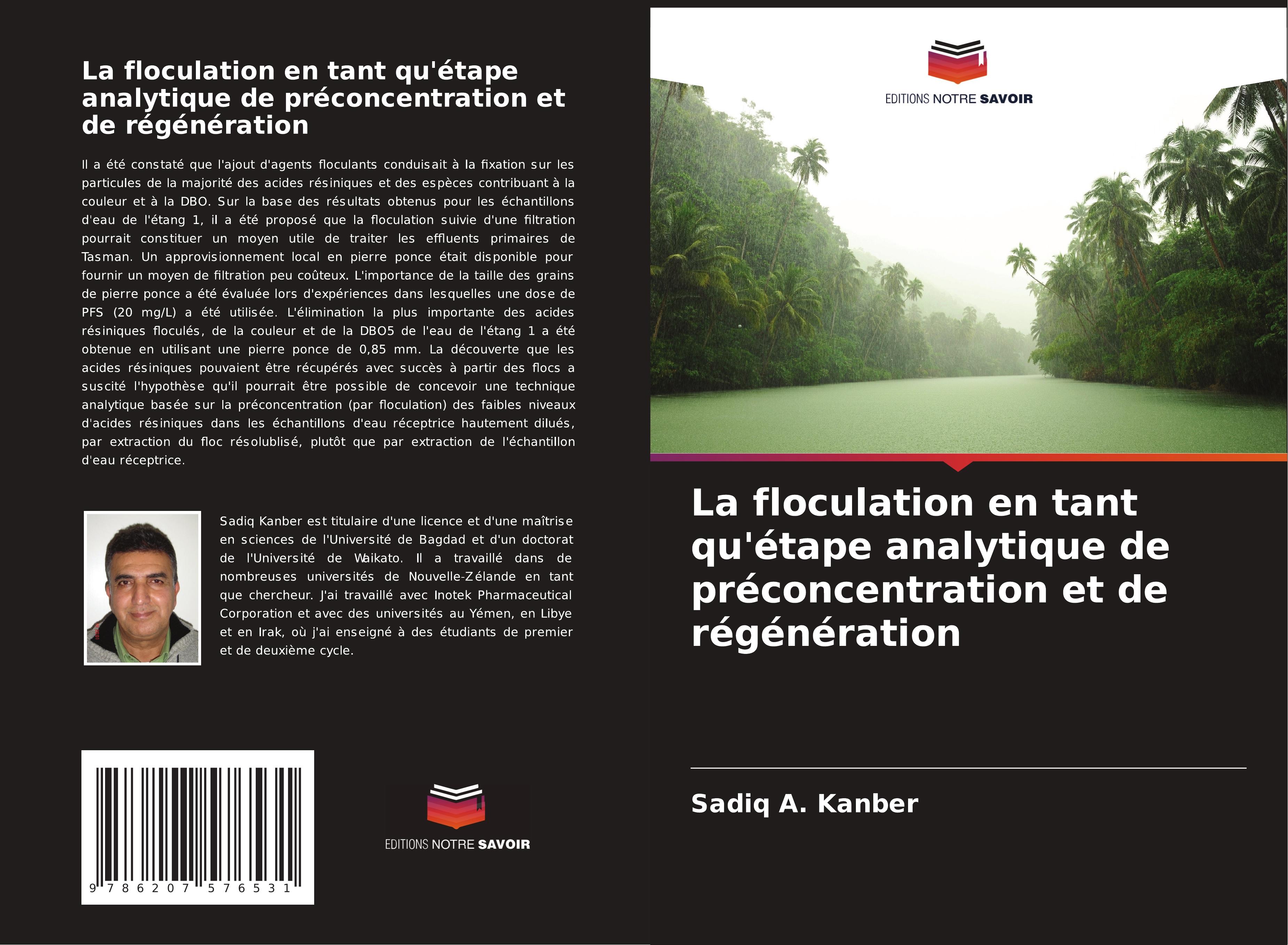 La floculation en tant qu'étape analytique de préconcentration et de régénération