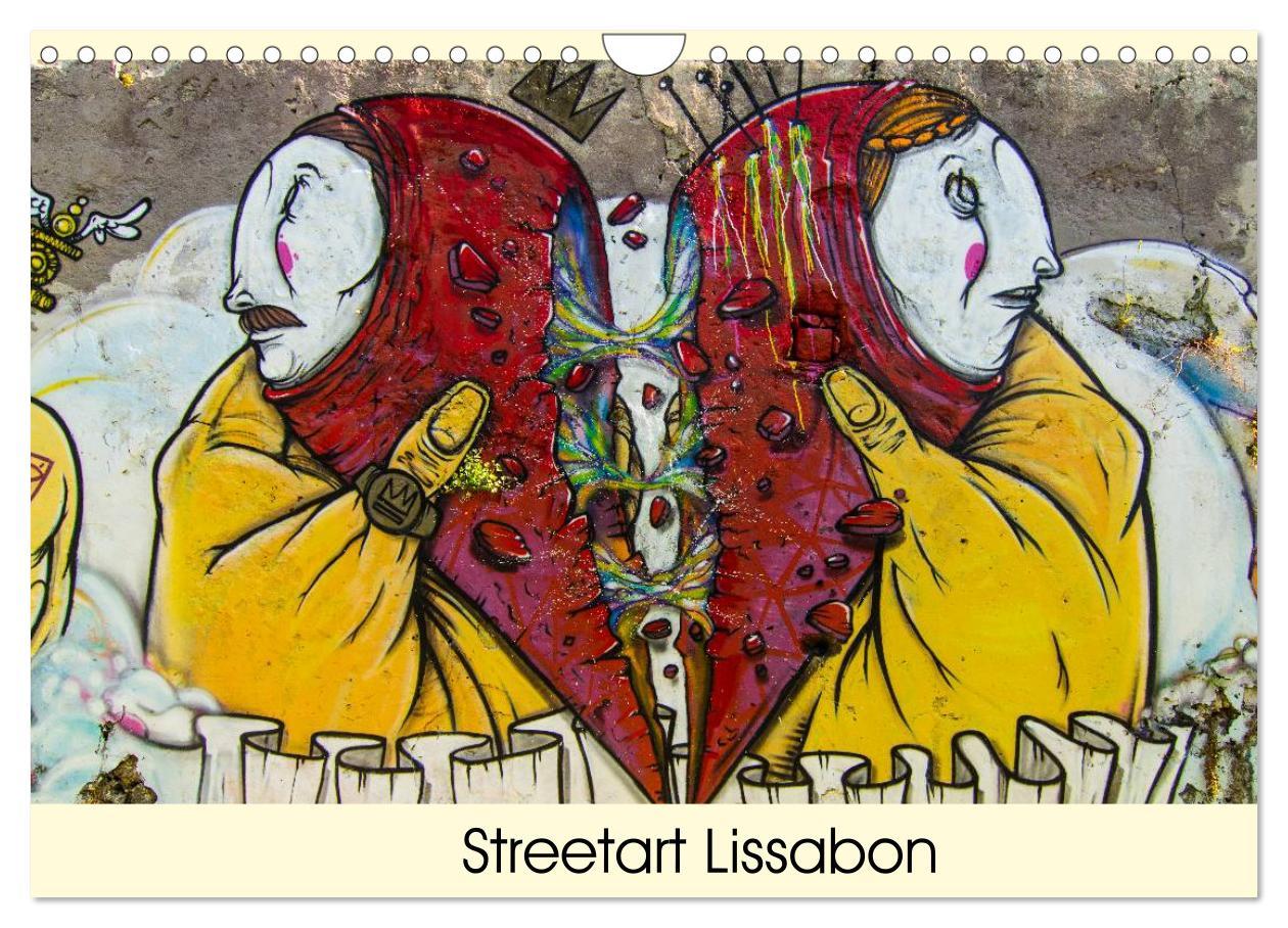 Streetart Lissabon (Wandkalender 2025 DIN A4 quer), CALVENDO Monatskalender