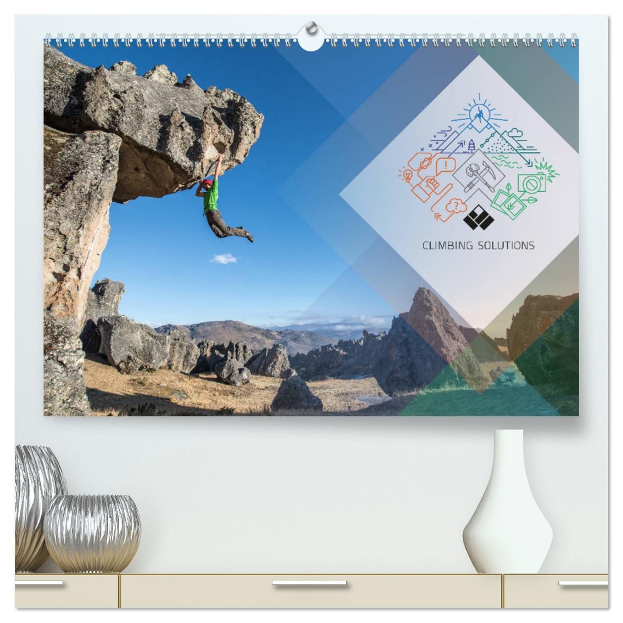 Climbing Solutions - Bergsport weltweit (hochwertiger Premium Wandkalender 2025 DIN A2 quer), Kunstdruck in Hochglanz