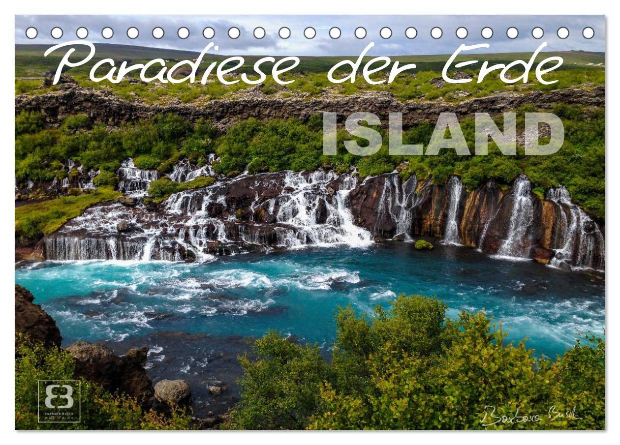 Paradiese der Erde - ISLAND (Tischkalender 2025 DIN A5 quer), CALVENDO Monatskalender