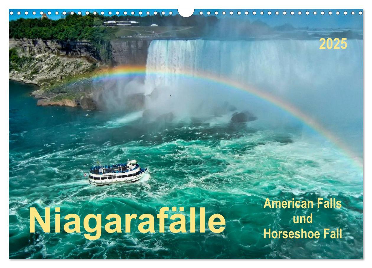 Niagarafälle - American Falls und Horseshoe Fall (Wandkalender 2025 DIN A3 quer), CALVENDO Monatskalender