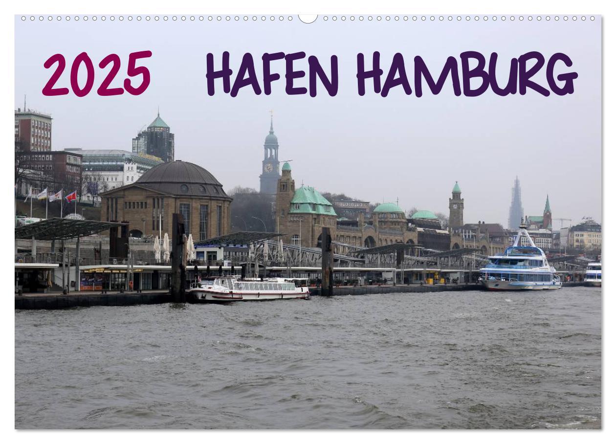 Hafen Hamburg 2025 (Wandkalender 2025 DIN A2 quer), CALVENDO Monatskalender