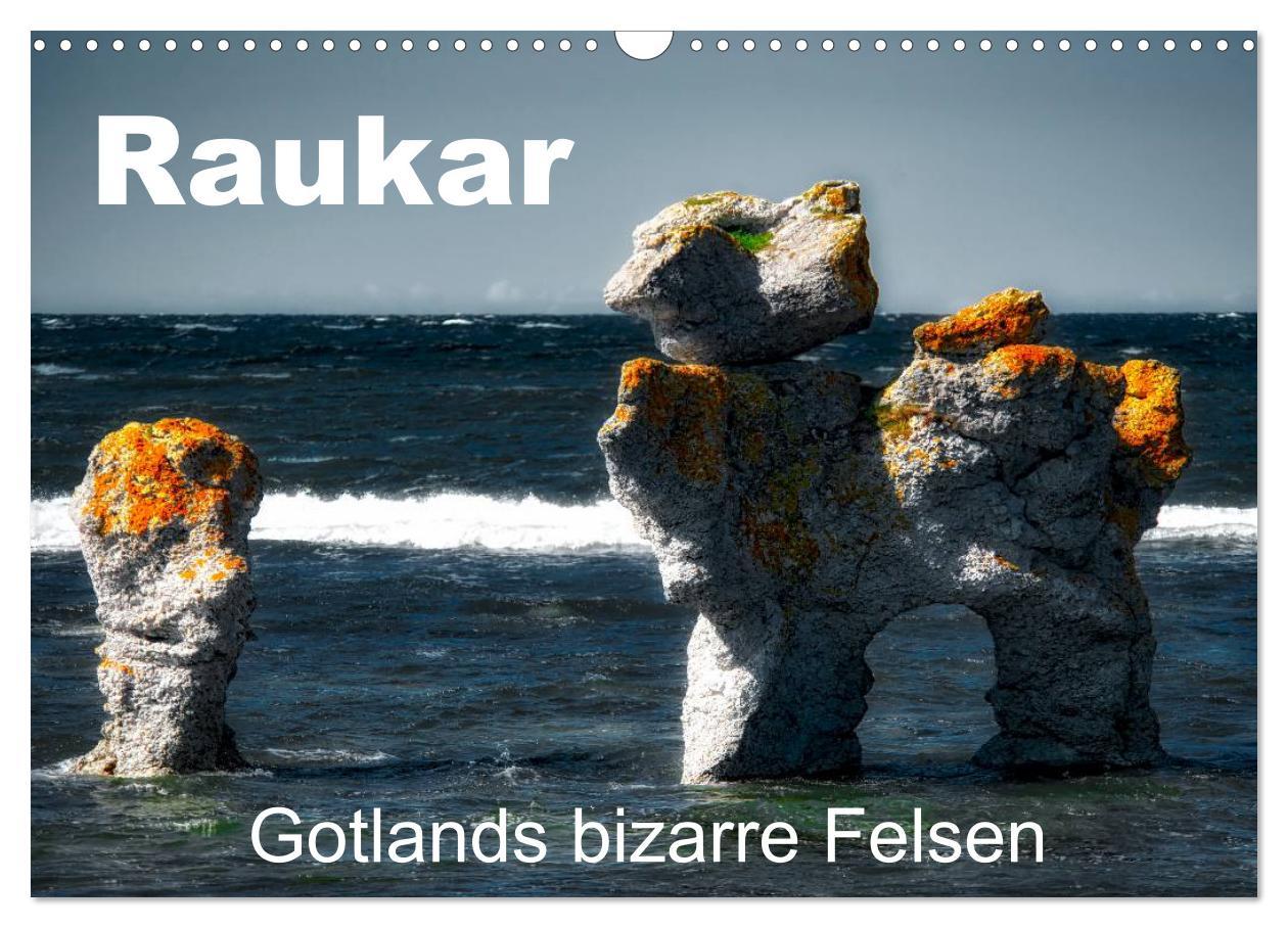 Raukar - Gotlands bizarre Felsen (Wandkalender 2025 DIN A3 quer), CALVENDO Monatskalender