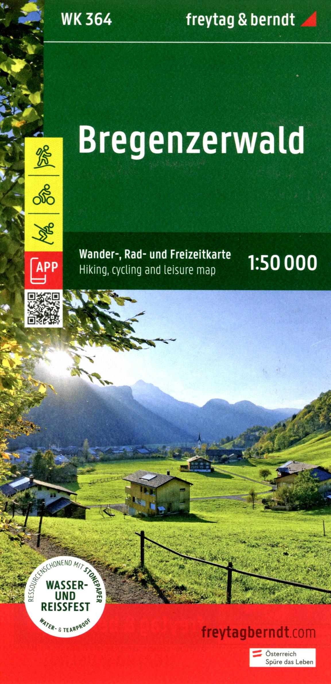 Bregenzerwald, Wander-, Rad- und Freizeitkarte 1:50.000