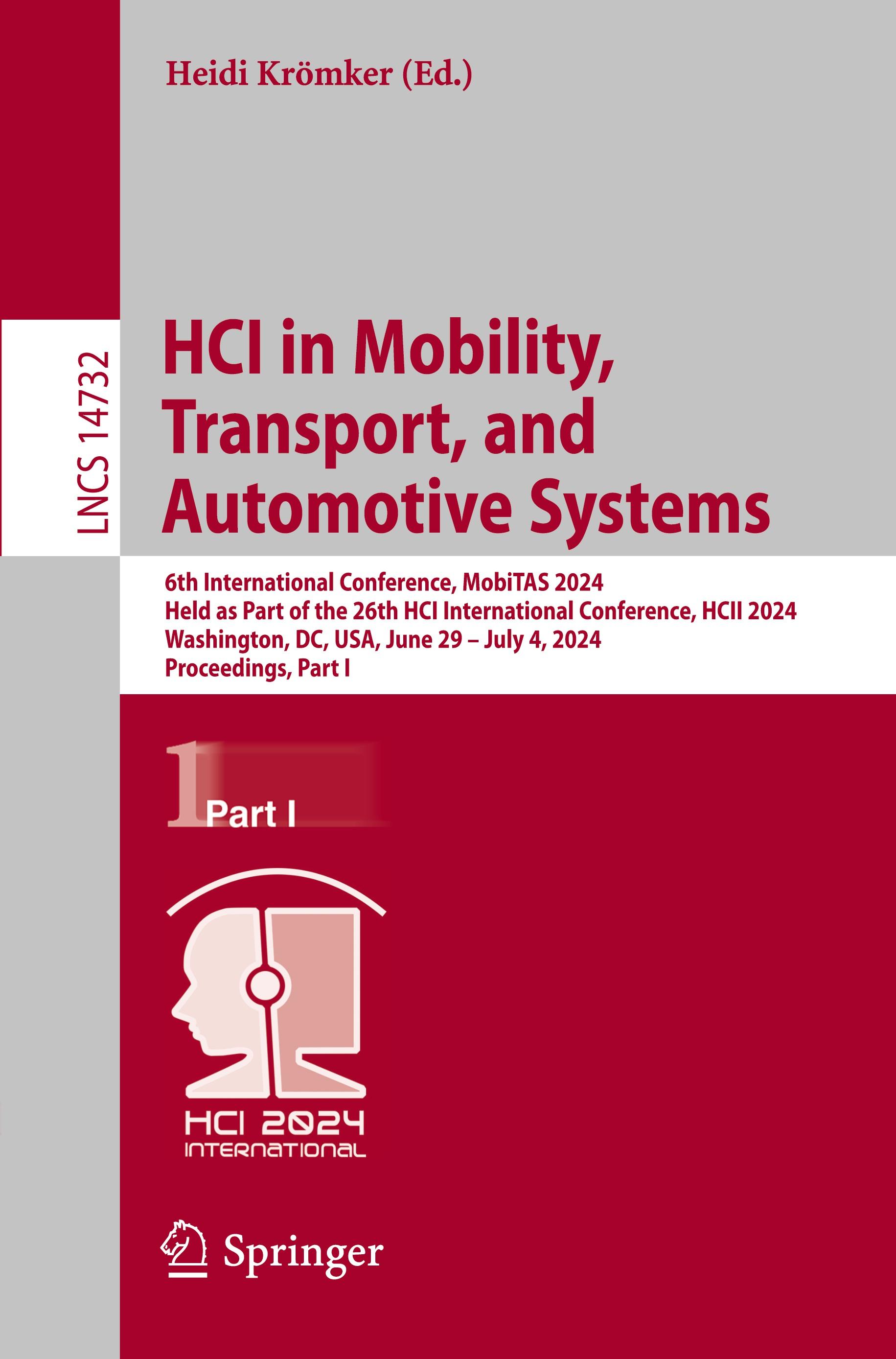 HCI in Mobility, Transport, and Automotive Systems