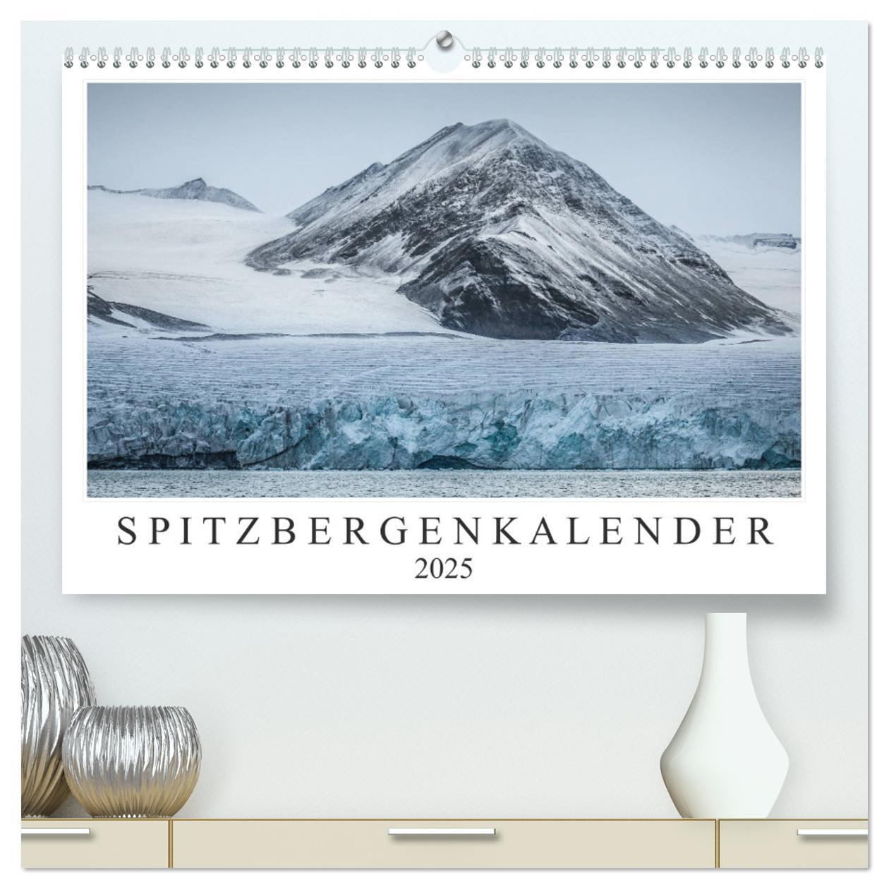 Spitzbergenkalender (hochwertiger Premium Wandkalender 2025 DIN A2 quer), Kunstdruck in Hochglanz