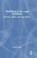 Well-Being in the Legal Profession