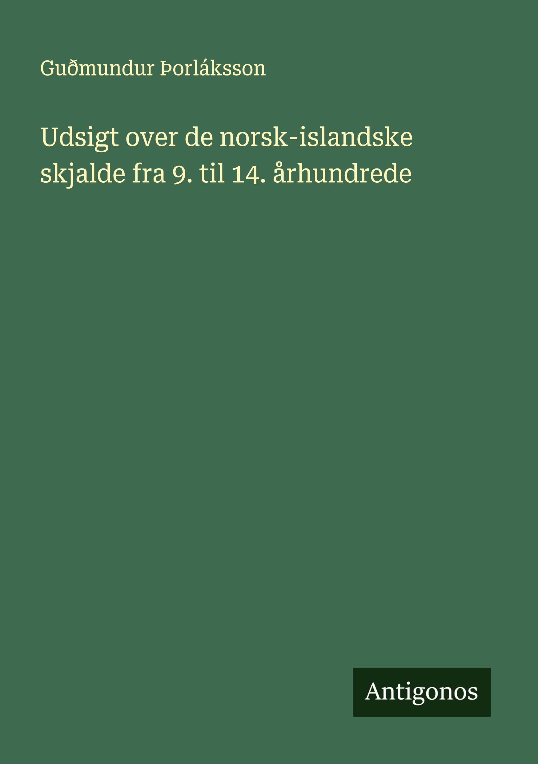 Udsigt over de norsk-islandske skjalde fra 9. til 14. århundrede