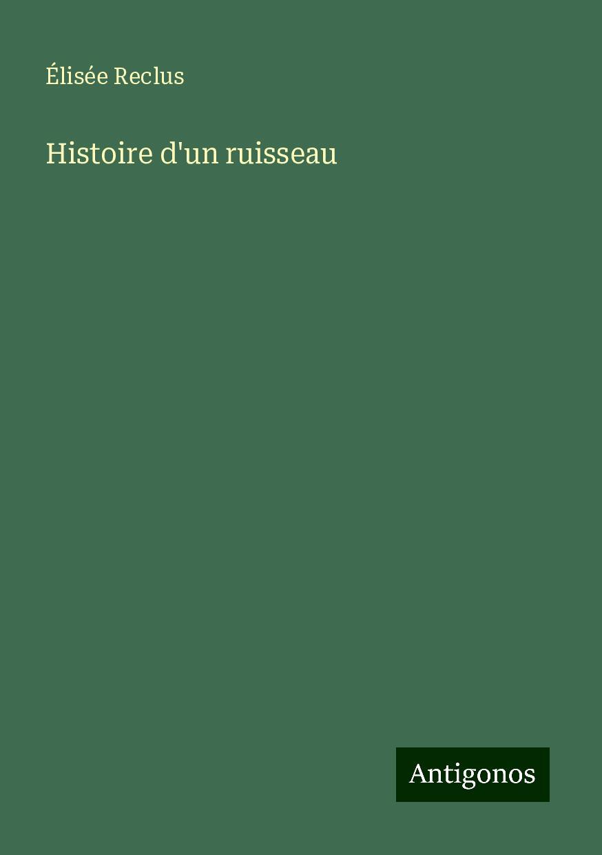 Histoire d'un ruisseau