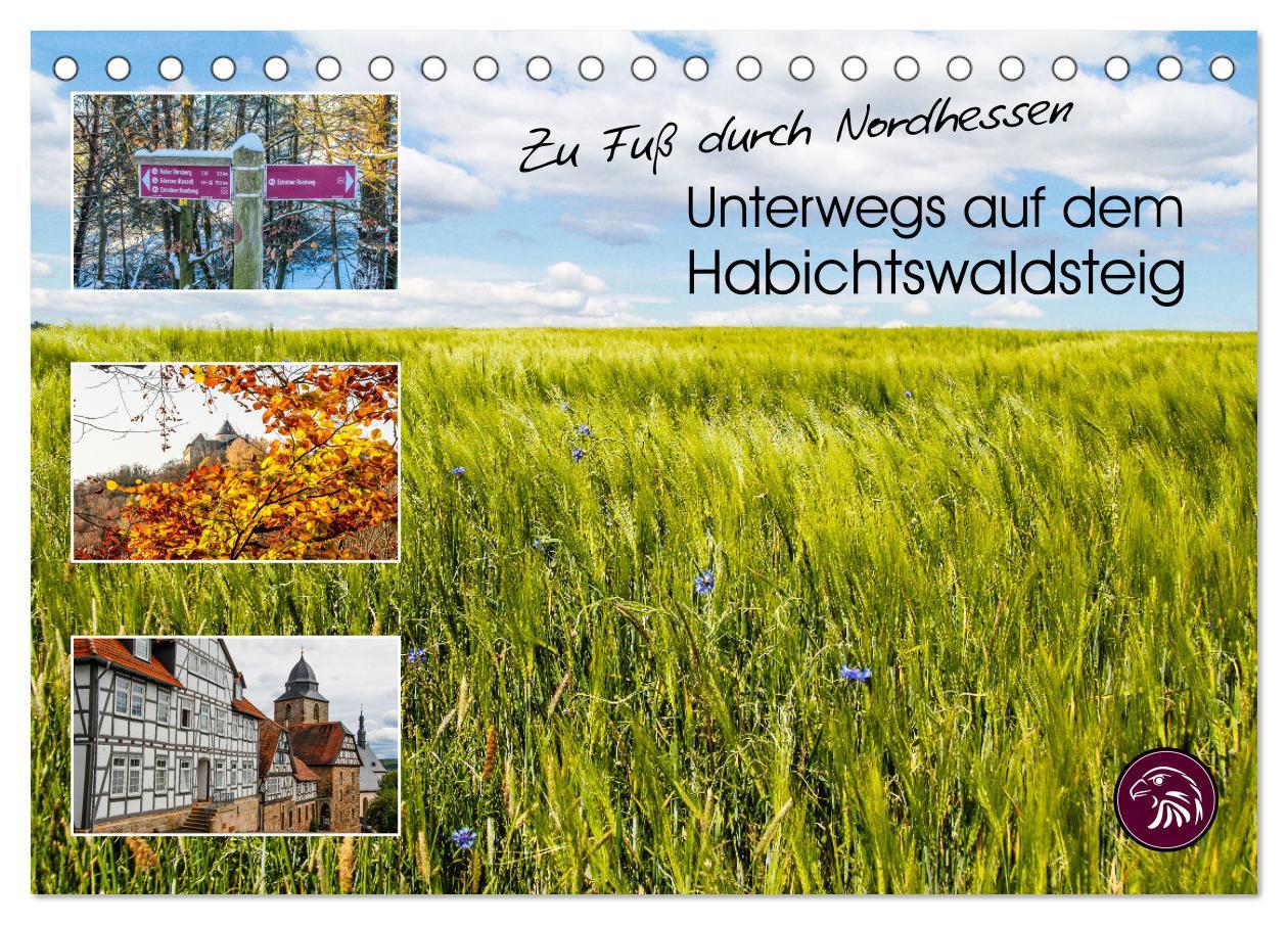 Zu Fuß durch Nordhessen - Unterwegs auf dem Habichtswaldsteig (Tischkalender 2025 DIN A5 quer), CALVENDO Monatskalender