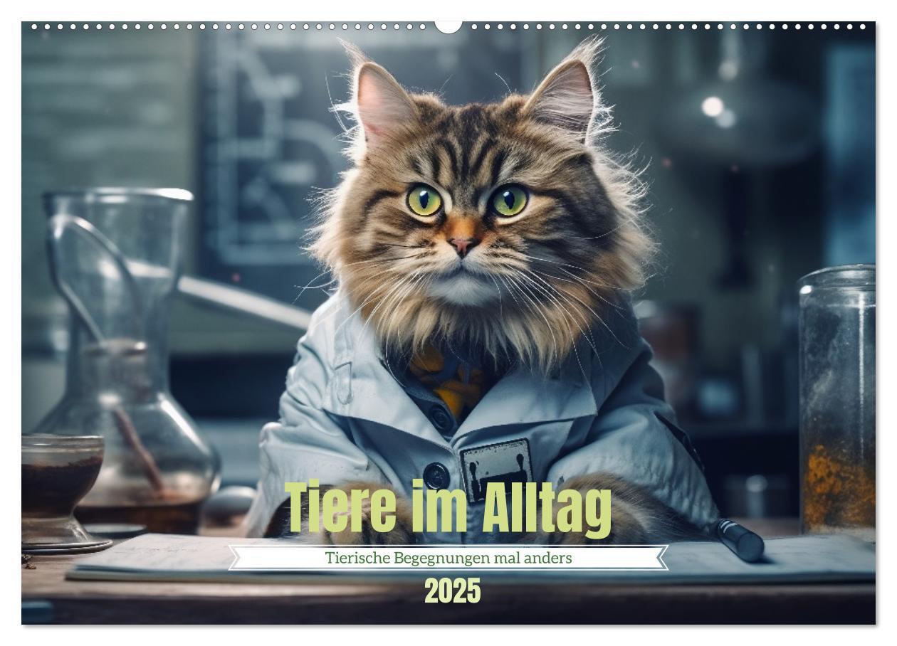 Tiere im Alltag (Wandkalender 2025 DIN A2 quer), CALVENDO Monatskalender