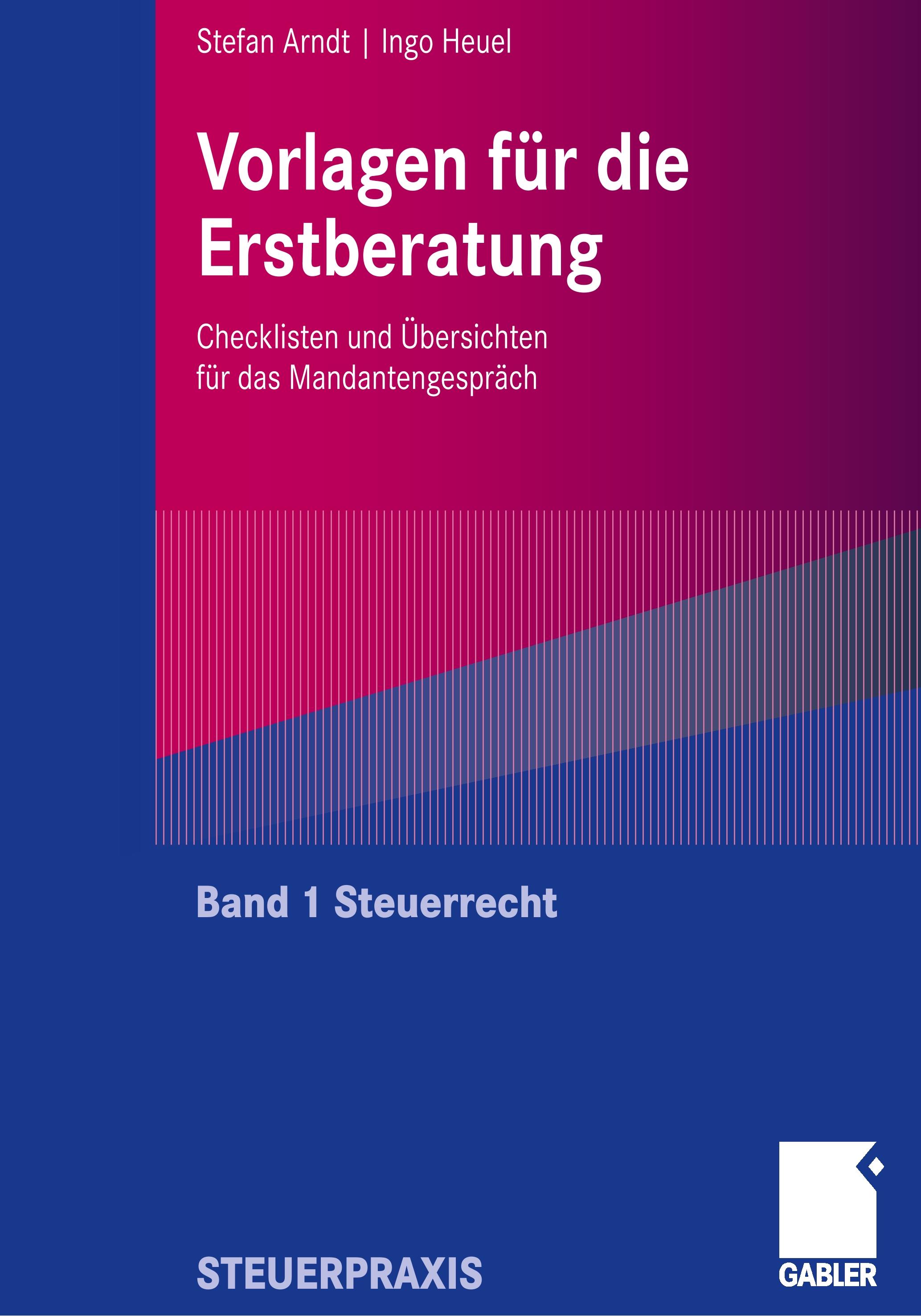 Vorlagen für die Erstberatung - Steuerrecht