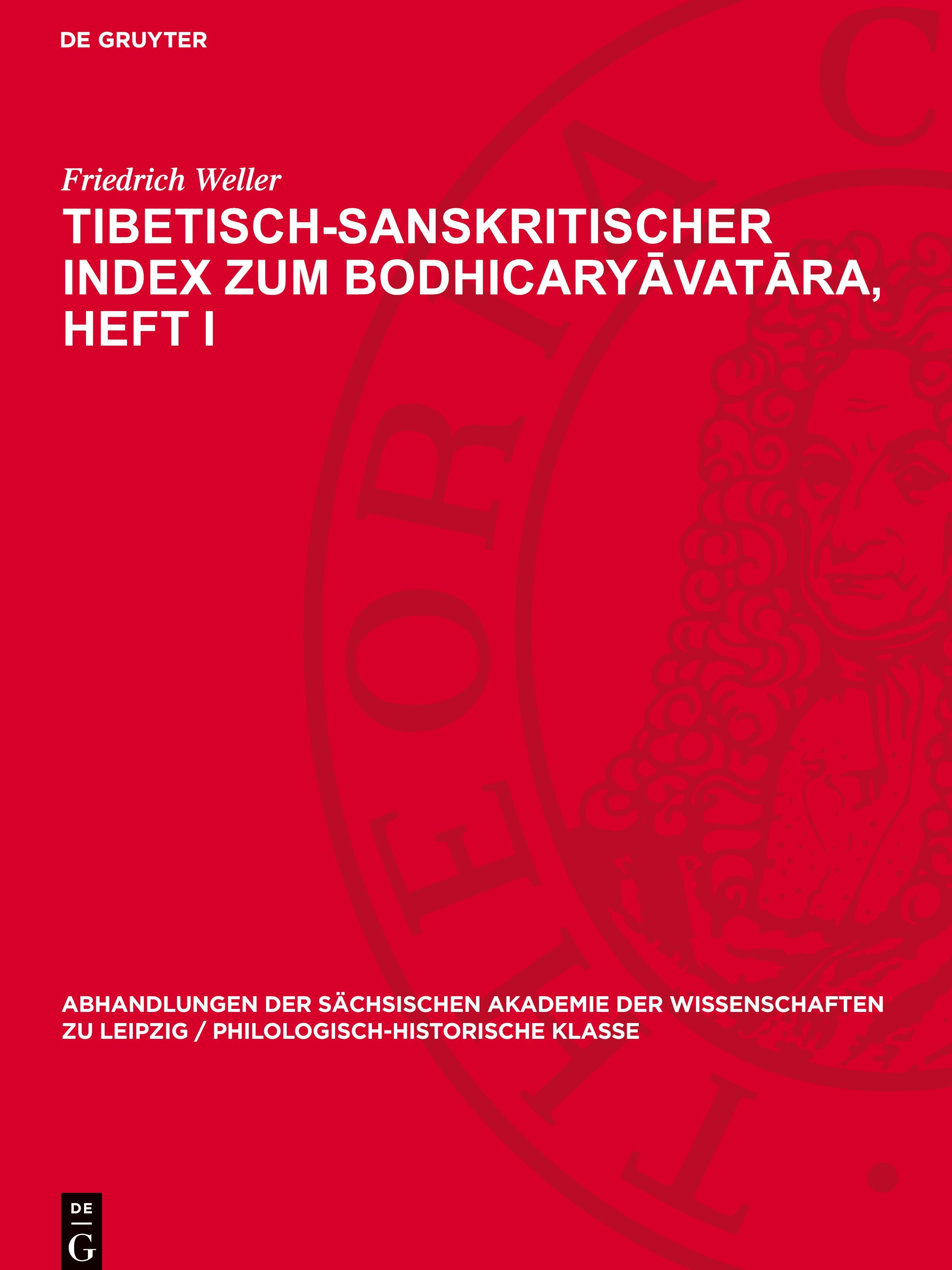 Tibetisch-sanskritischer Index zum Bodhicary¿vat¿ra, Heft I