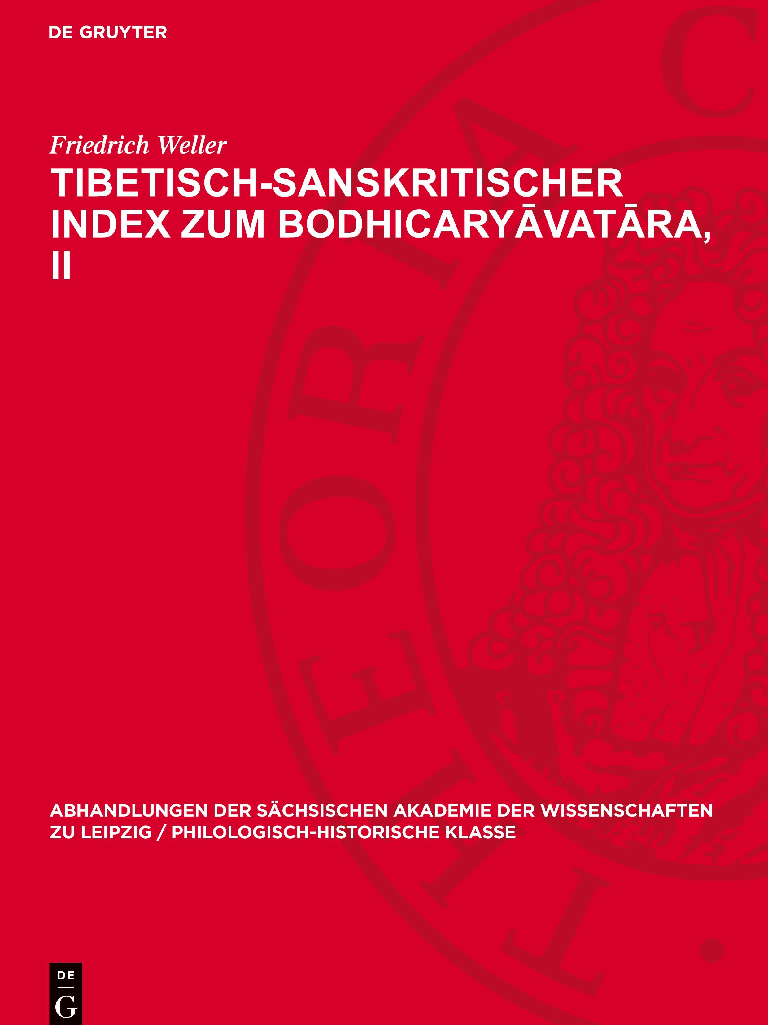 Tibetisch-sanskritischer Index zum Bodhicary¿vat¿ra, II