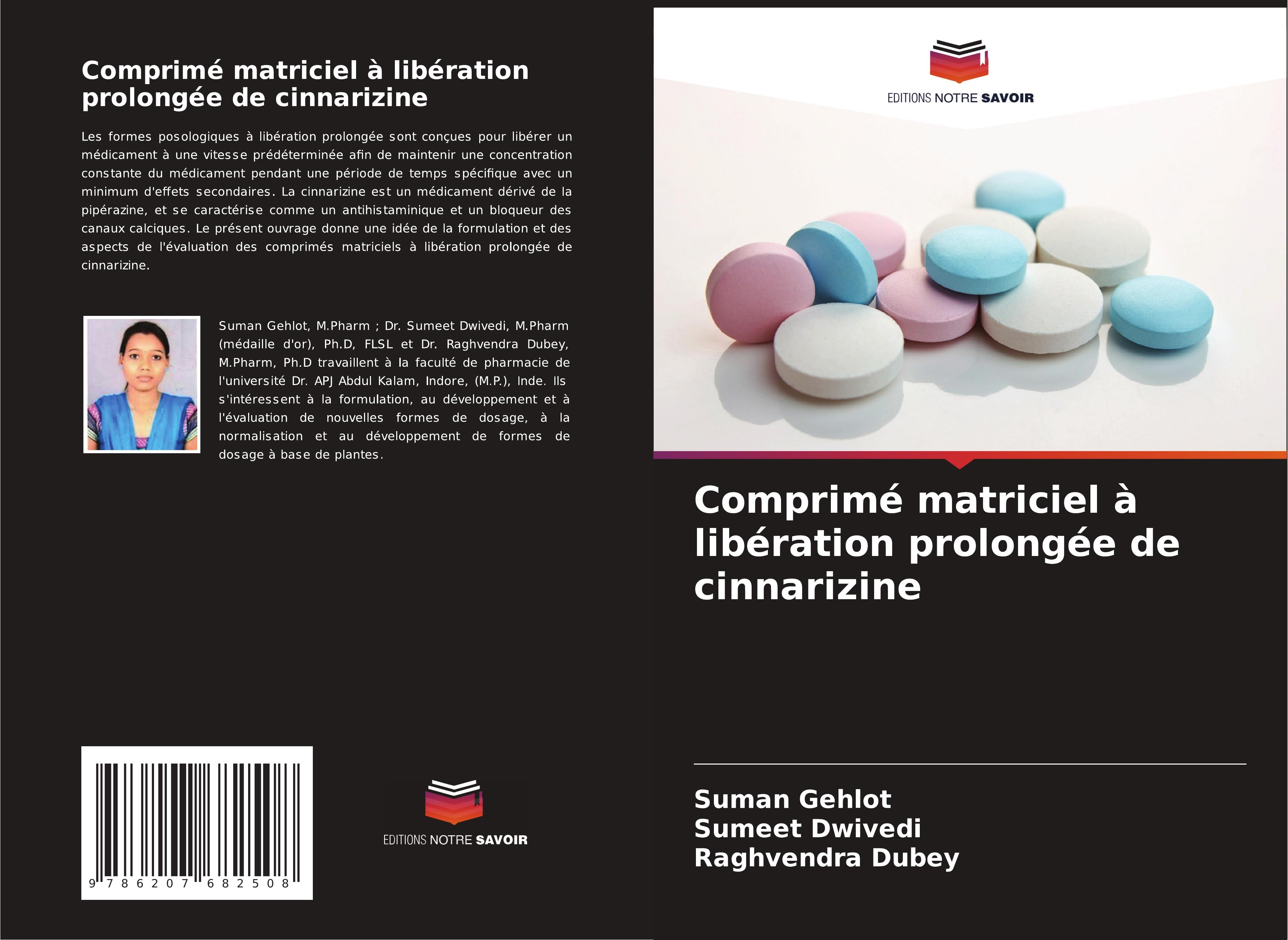 Comprimé matriciel à libération prolongée de cinnarizine