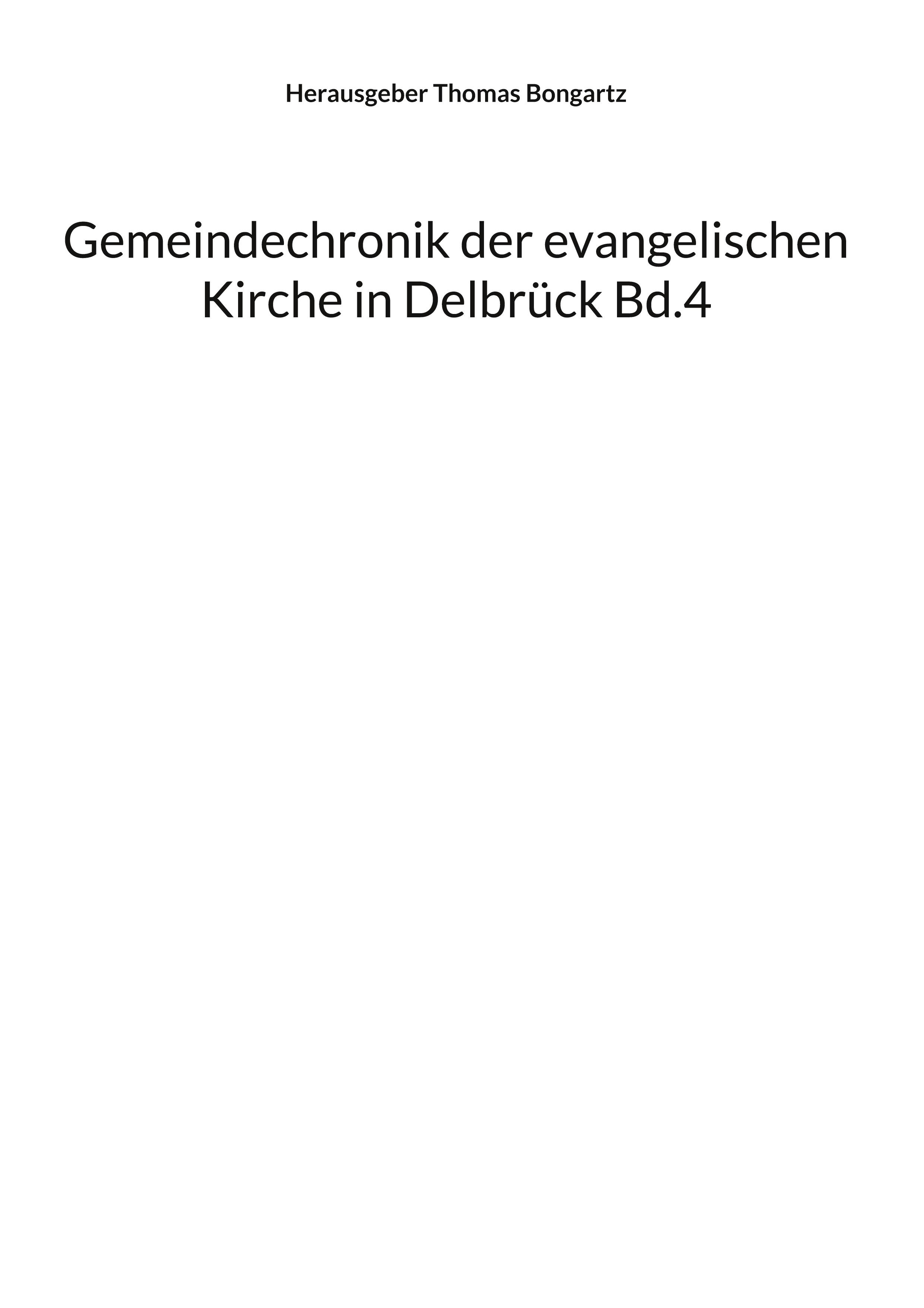 Gemeindechronik der evangelischen Kirche in Delbrück