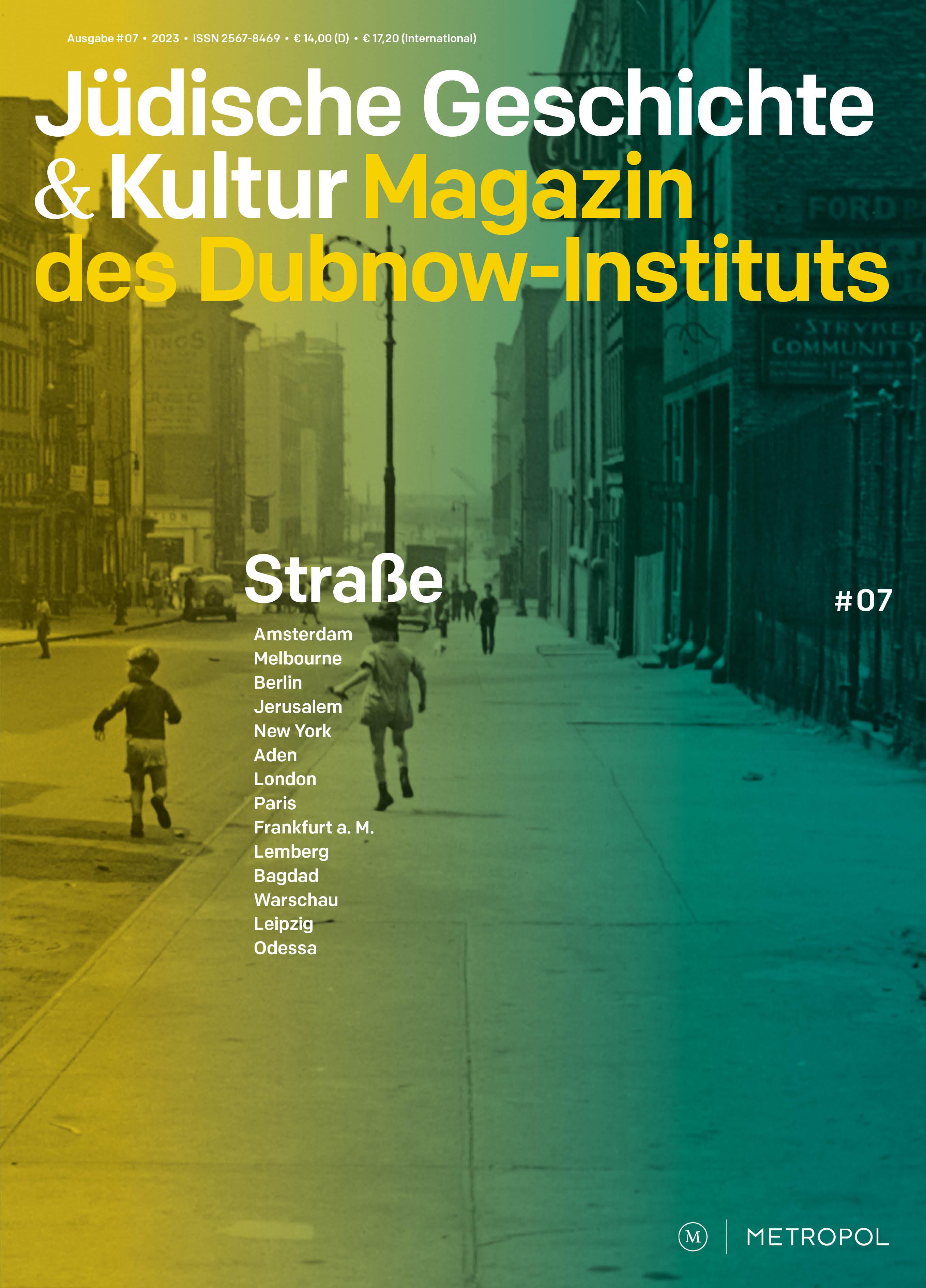 Jüdische Geschichte & Kultur. Magazin des Dubnow-Instituts