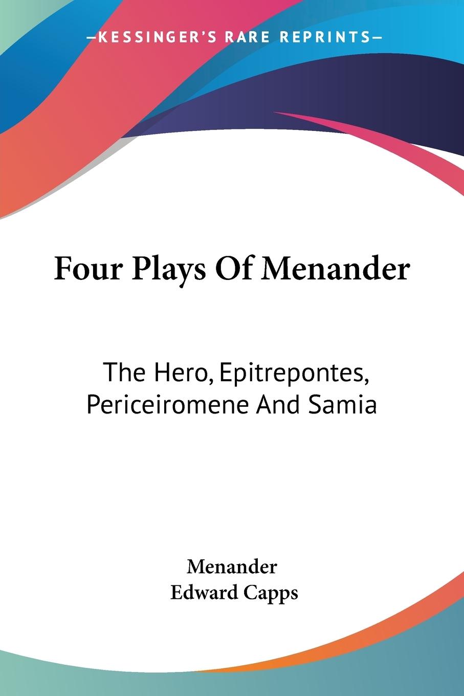 Four Plays Of Menander