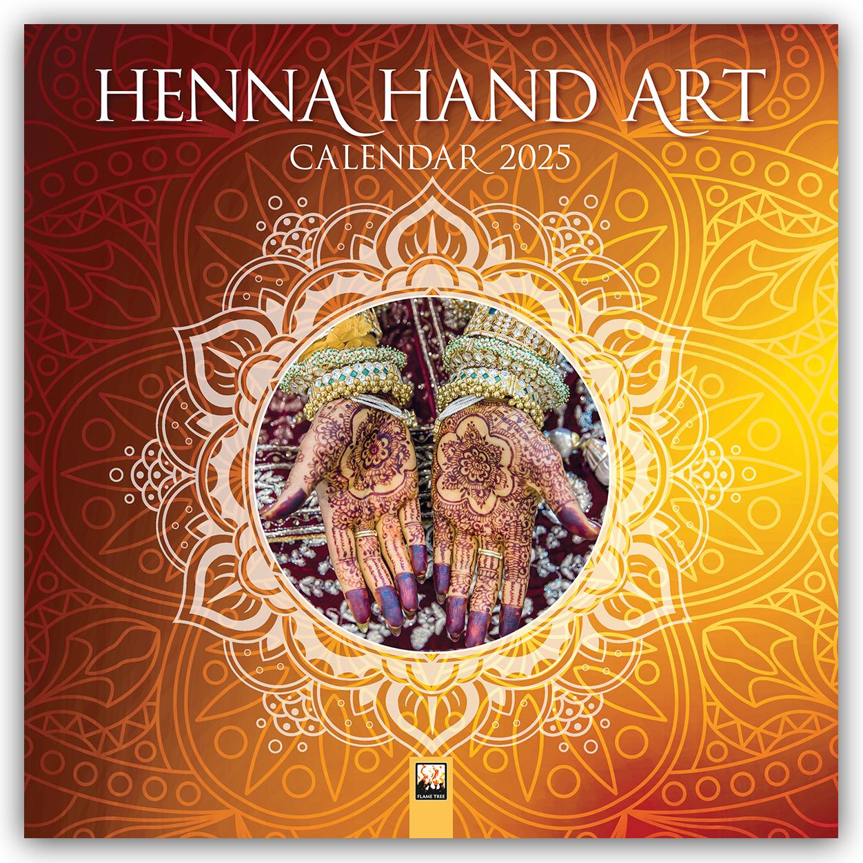 Henna Hand Art Wall Calendar 2025 (Art Calendar)