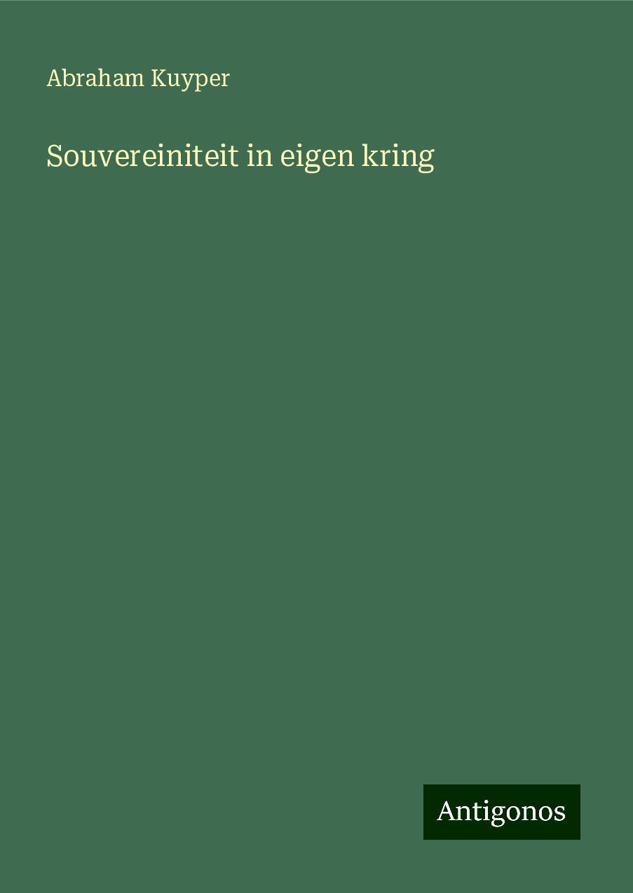 Souvereiniteit in eigen kring