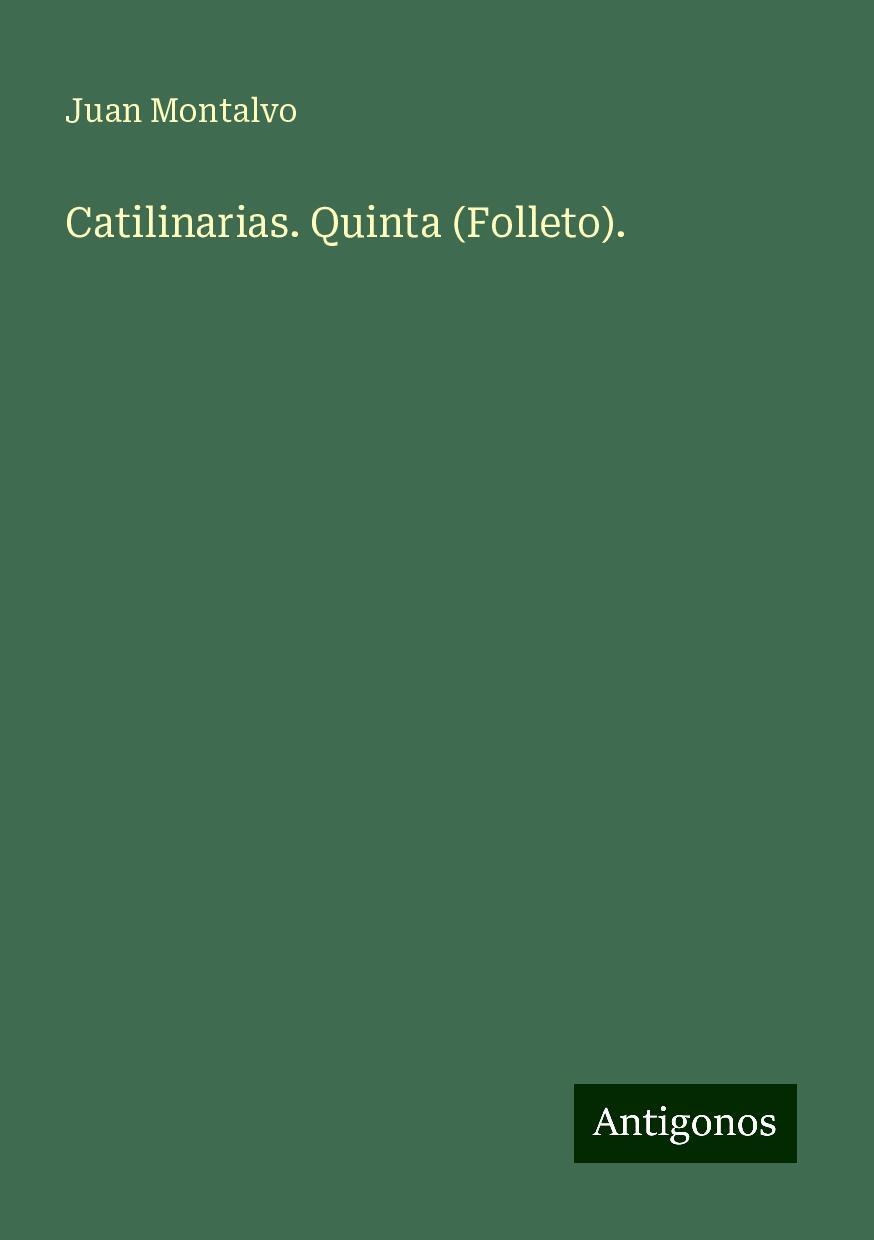 Catilinarias. Quinta (Folleto).