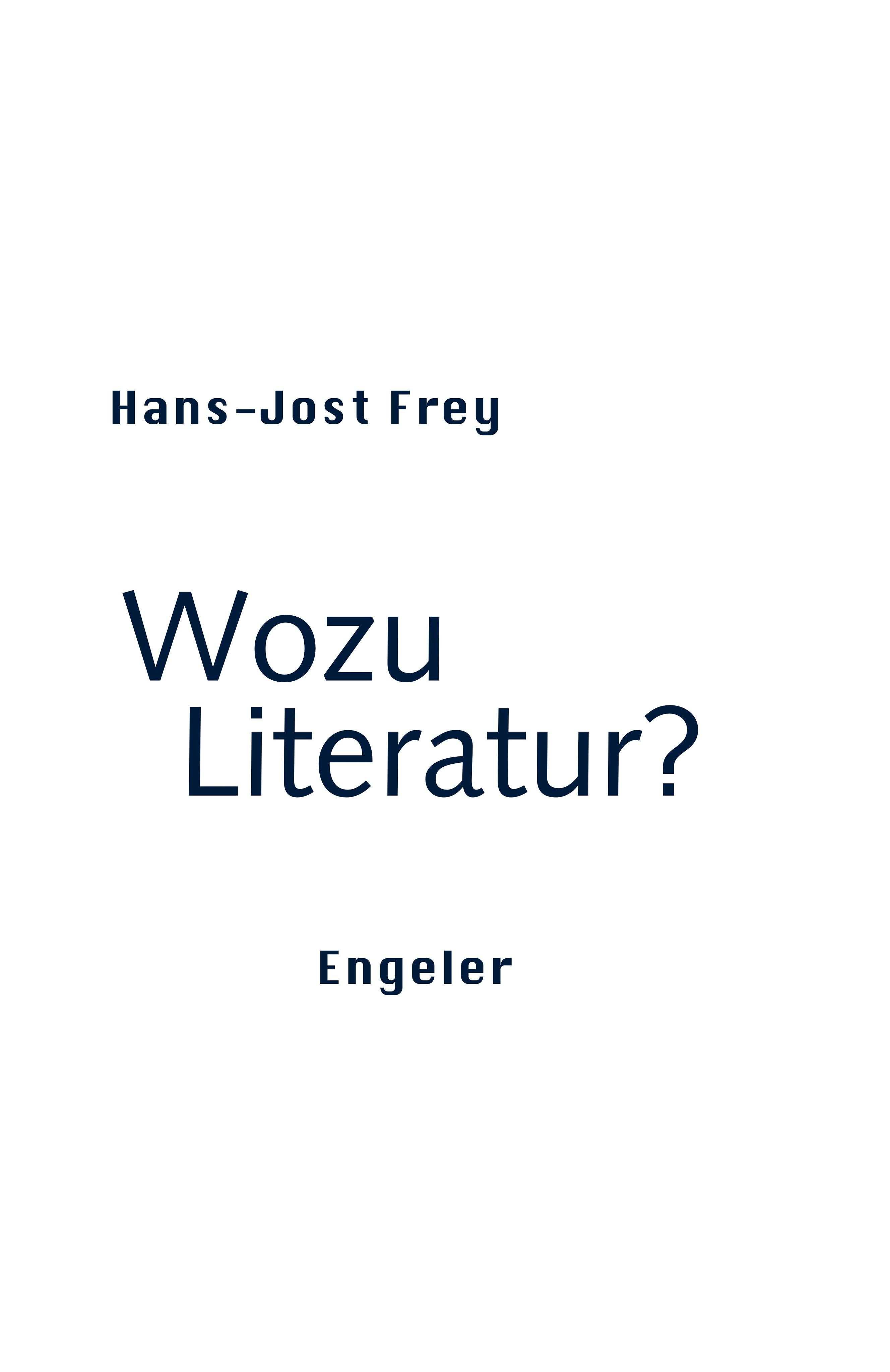 Wozu Literatur?