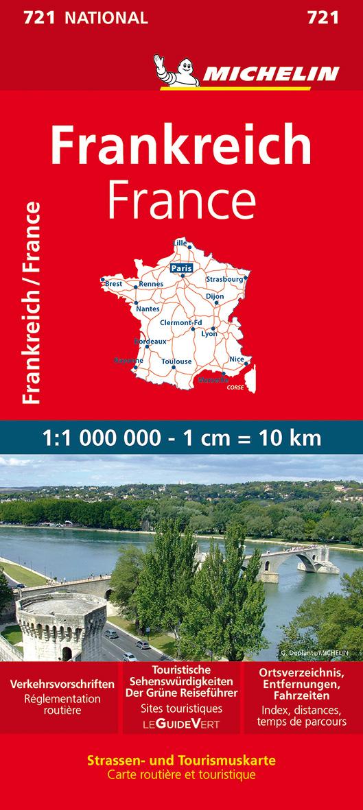 Michelin Frankreich einseitig 1 : 1 000 000