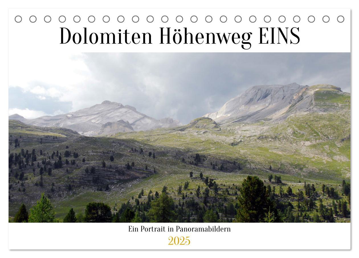 Der Dolomiten Höhenweg EINS in Panoramabildern (Tischkalender 2025 DIN A5 quer), CALVENDO Monatskalender