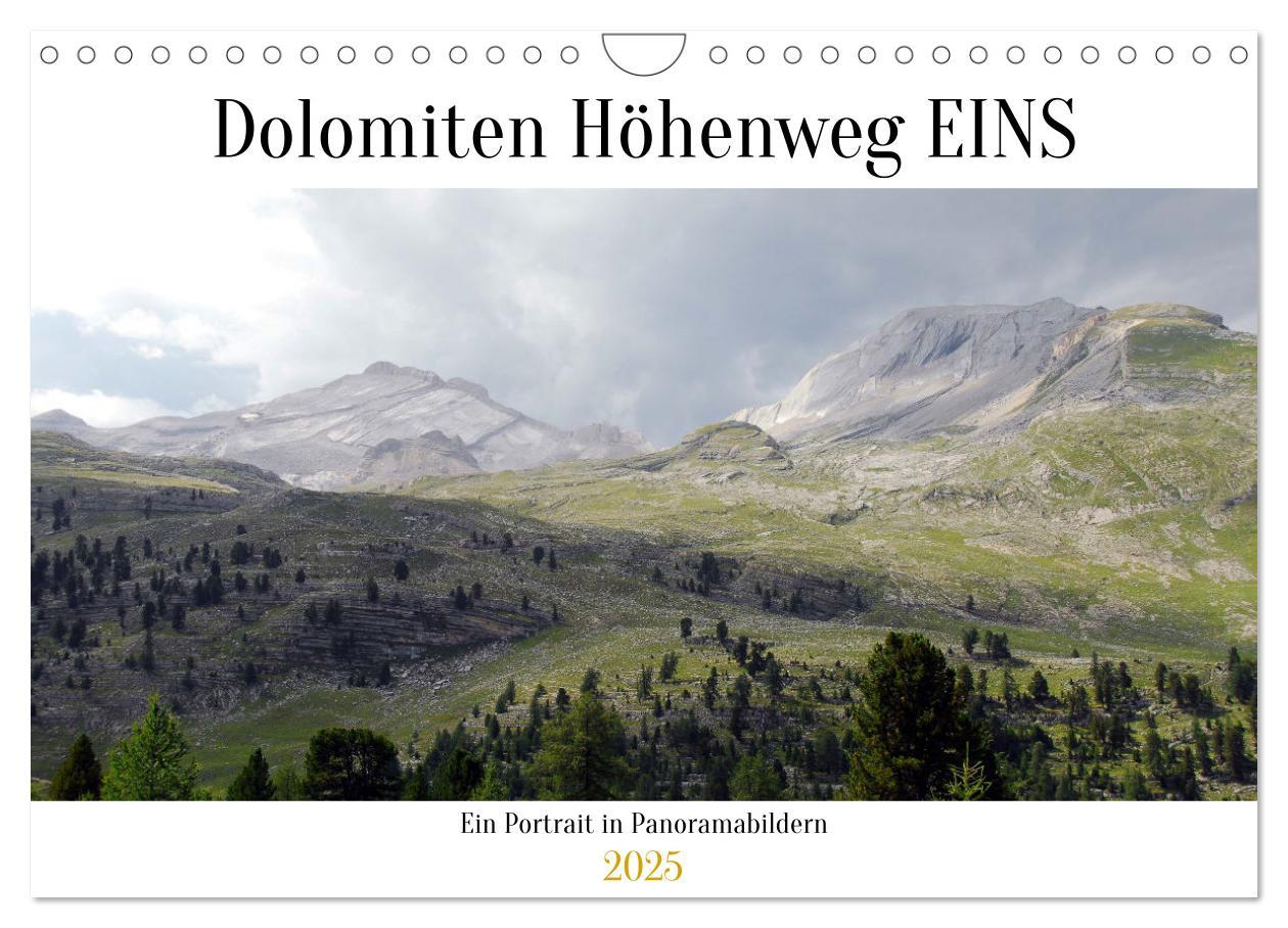 Der Dolomiten Höhenweg EINS in Panoramabildern (Wandkalender 2025 DIN A4 quer), CALVENDO Monatskalender