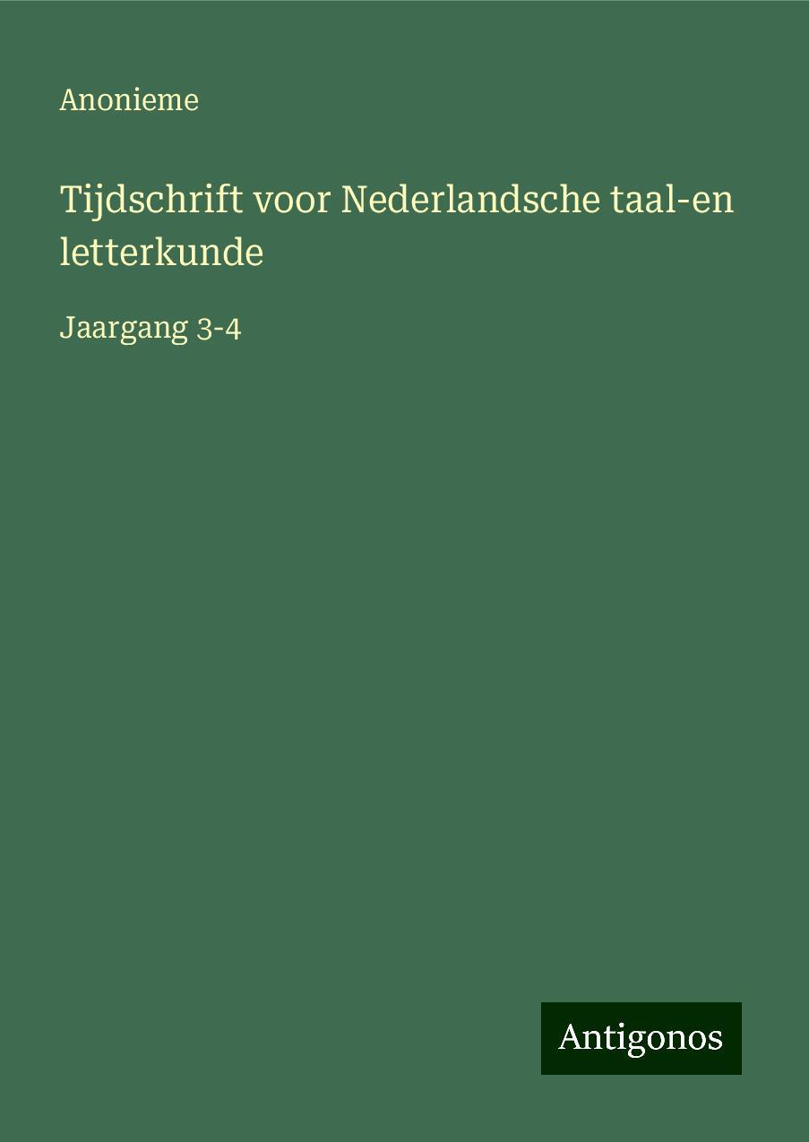 Tijdschrift voor Nederlandsche taal-en letterkunde