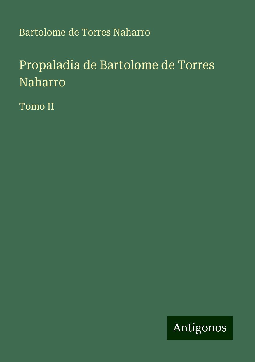 Propaladia de Bartolome de Torres Naharro