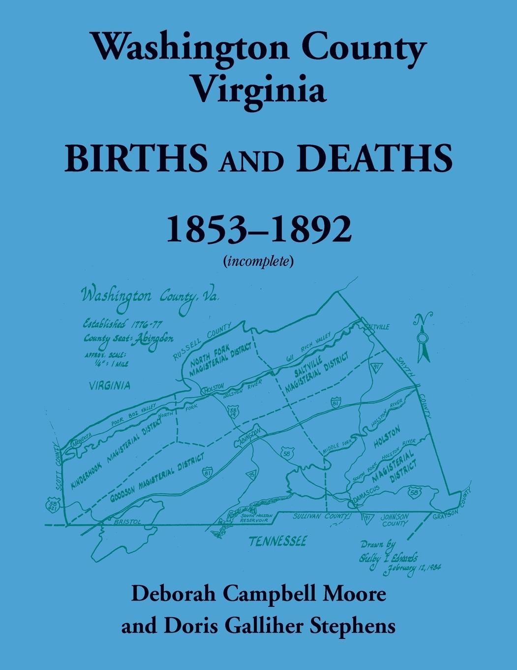 Washington County, Virginia Births and Deaths, 1853-1892 (incomplete)