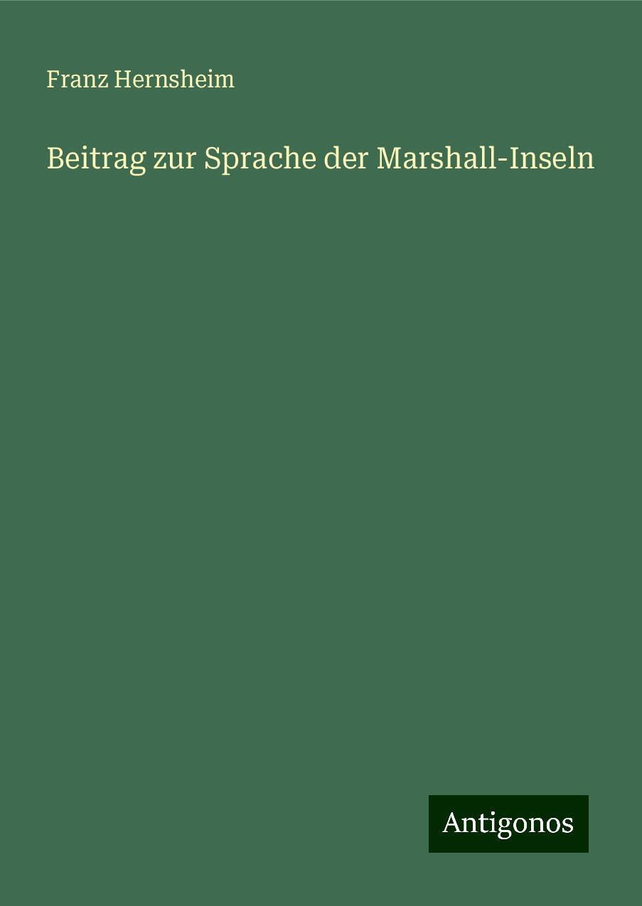 Beitrag zur Sprache der Marshall-Inseln