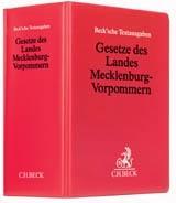 Gesetze des Landes Mecklenburg-Vorpommern (ohne Fortsetzungsnotierung). Inkl. 77. Ergänzungslieferung