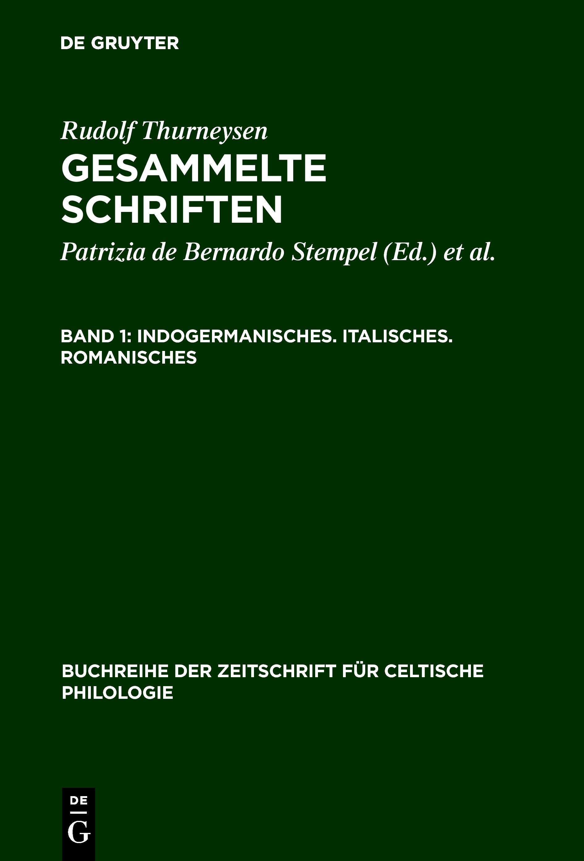 Indogermanisches. Italisches. Romanisches