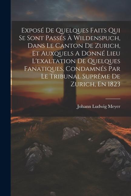 Exposé De Quelques Faits Qui Se Sont Passés À Wildenspuch, Dans Le Canton De Zurich, Et Auxquels A Donné Lieu L'exaltation De Quelques Fanatiques, Con