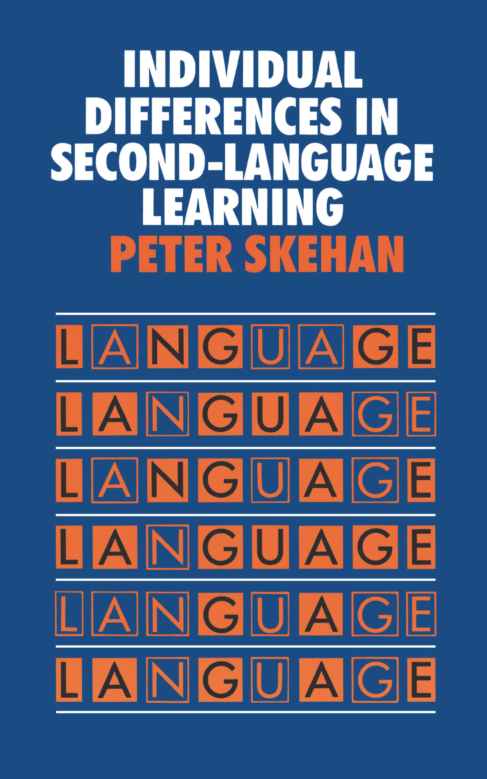 Individual Differences in Second Language Learning