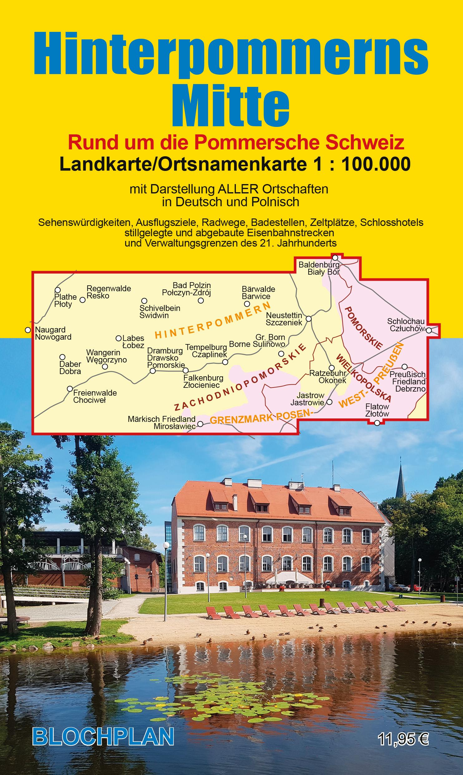 Landkarte Hinterpommerns Mitte