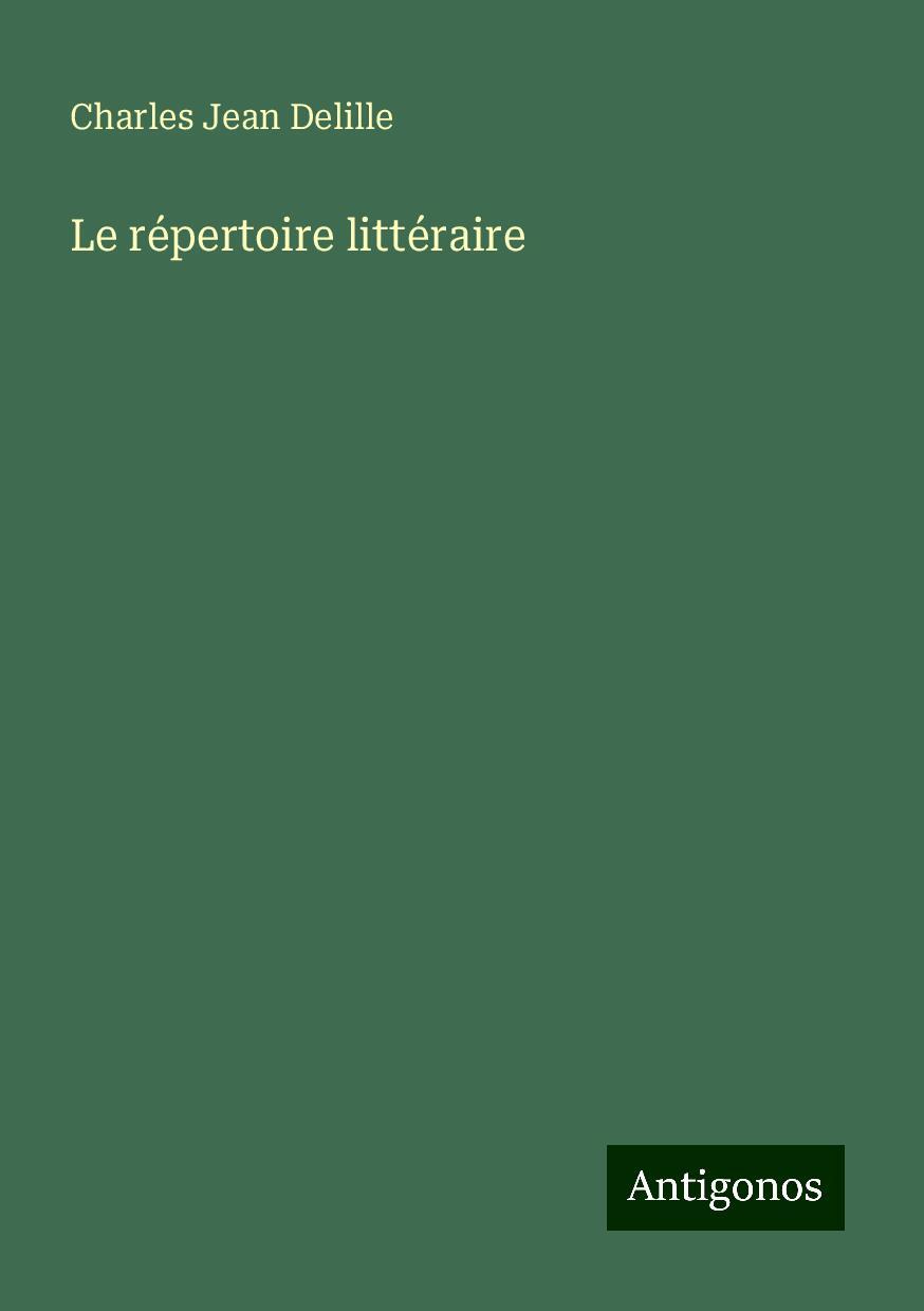 Le répertoire littéraire