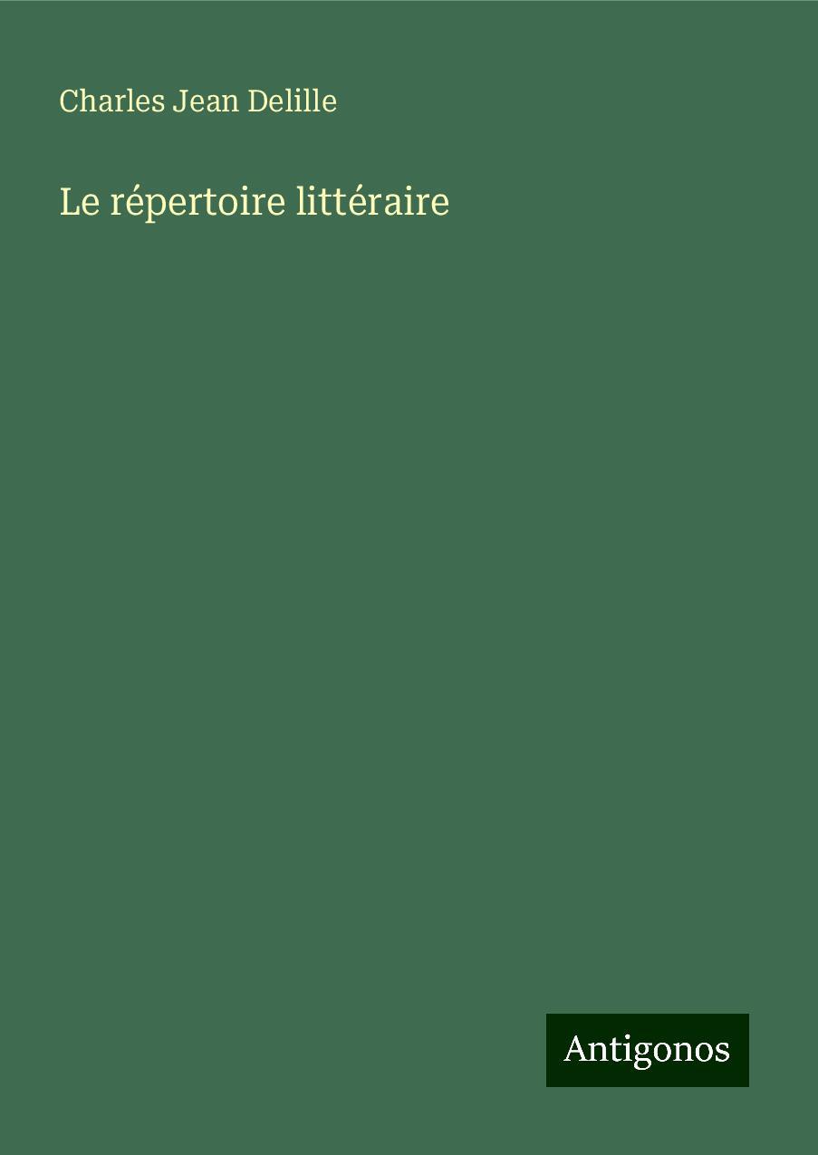 Le répertoire littéraire