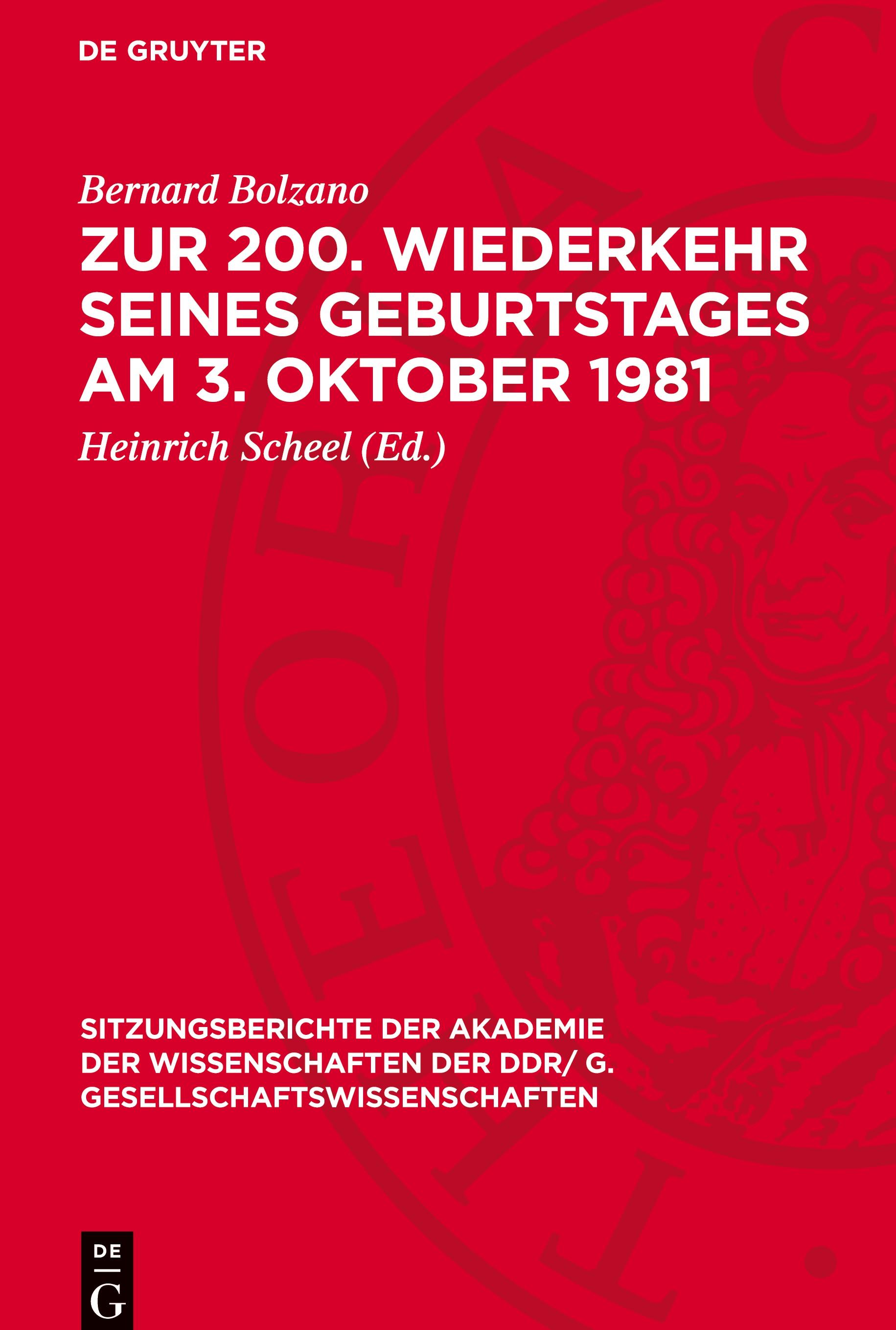 Zur 200. Wiederkehr seines Geburtstages am 3. Oktober 1981