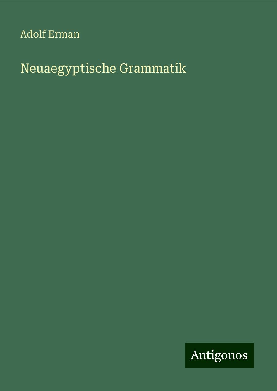 Neuaegyptische Grammatik