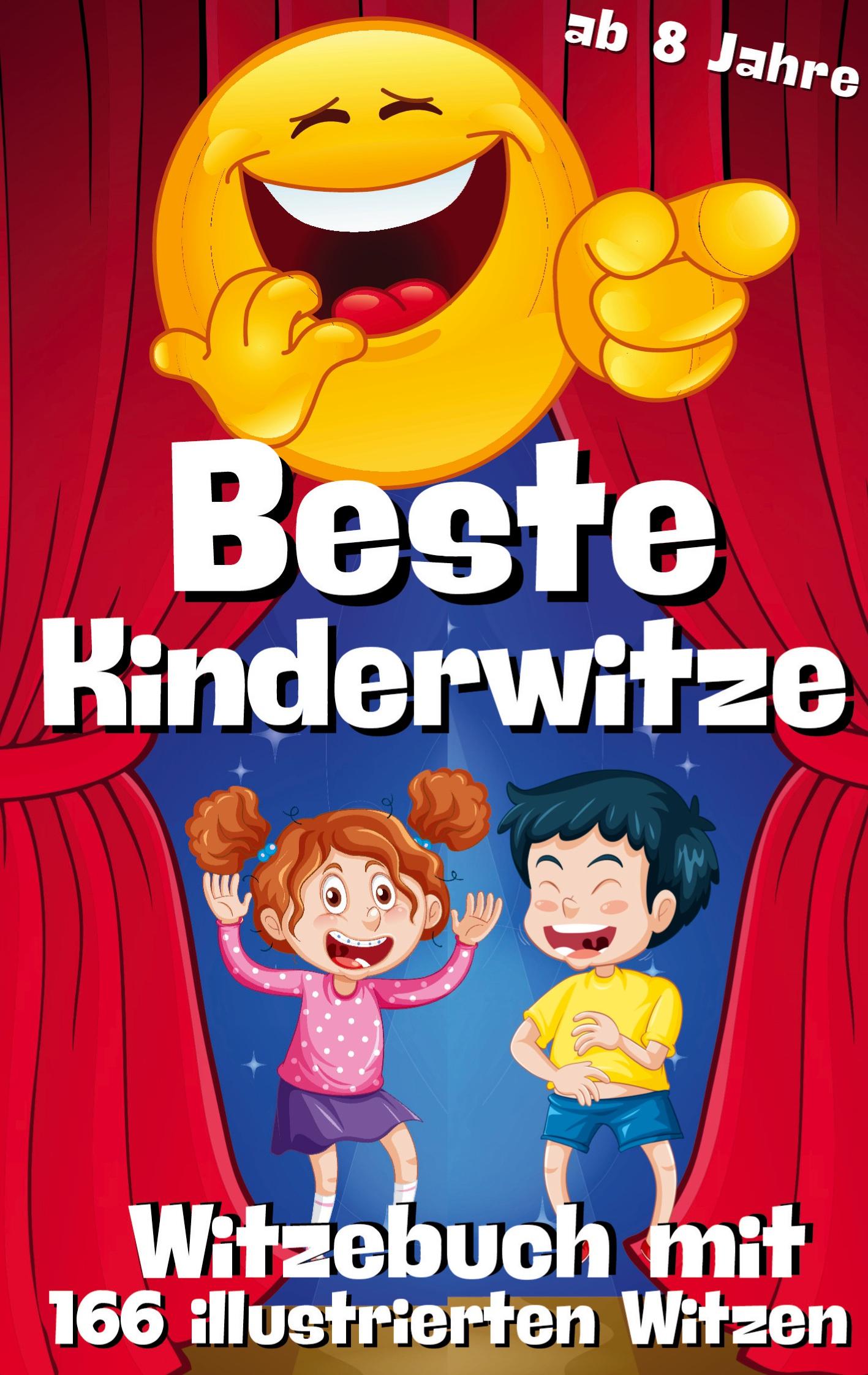 Witzebuch für Kinder - Beste Kinderwitze - 166 Witze mit Cartoons in Farbe