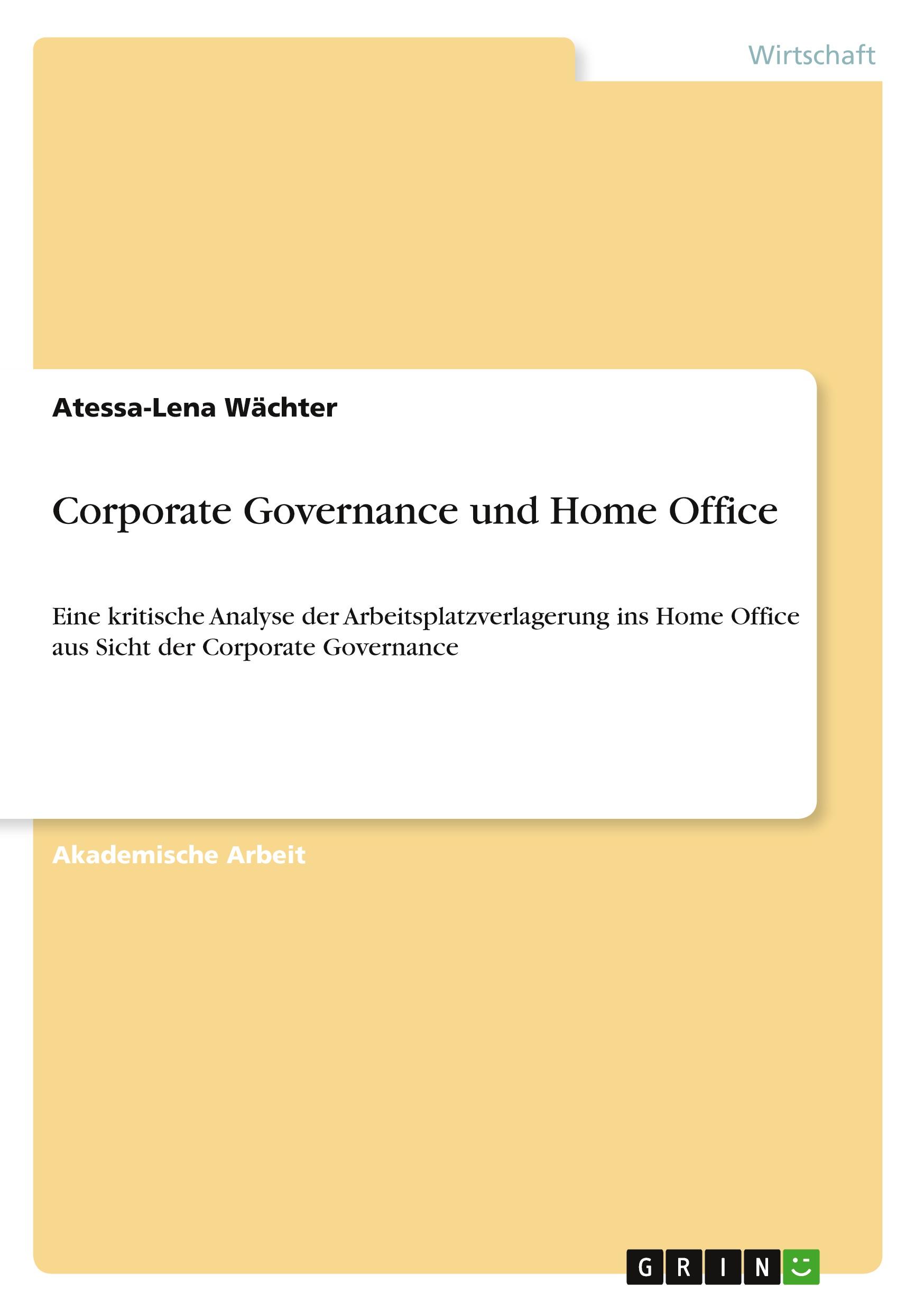 Corporate Governance und Home Office