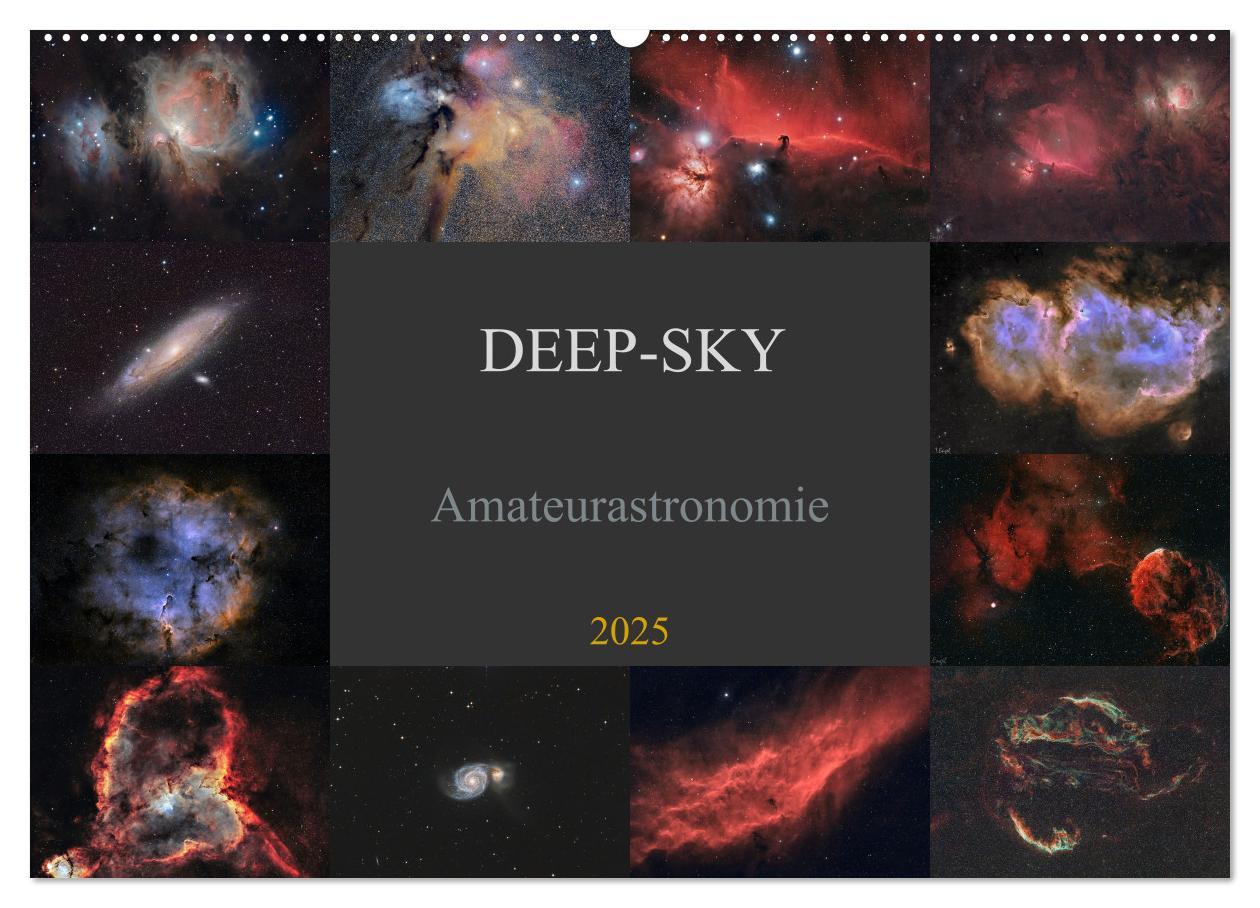 Deep-Sky Amateurastronomie (Wandkalender 2025 DIN A2 quer), CALVENDO Monatskalender