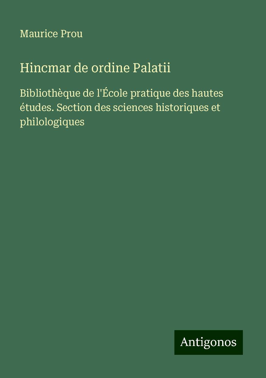 Hincmar de ordine Palatii