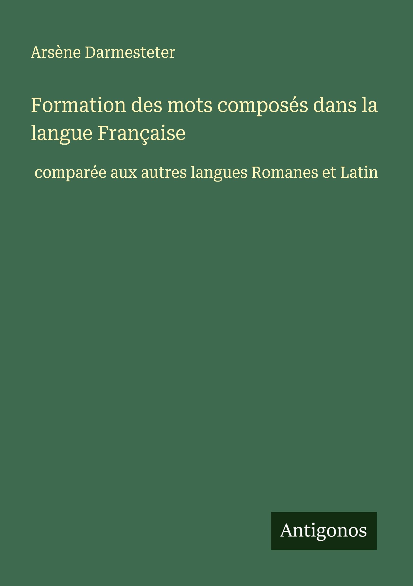 Formation des mots composés dans la langue Française