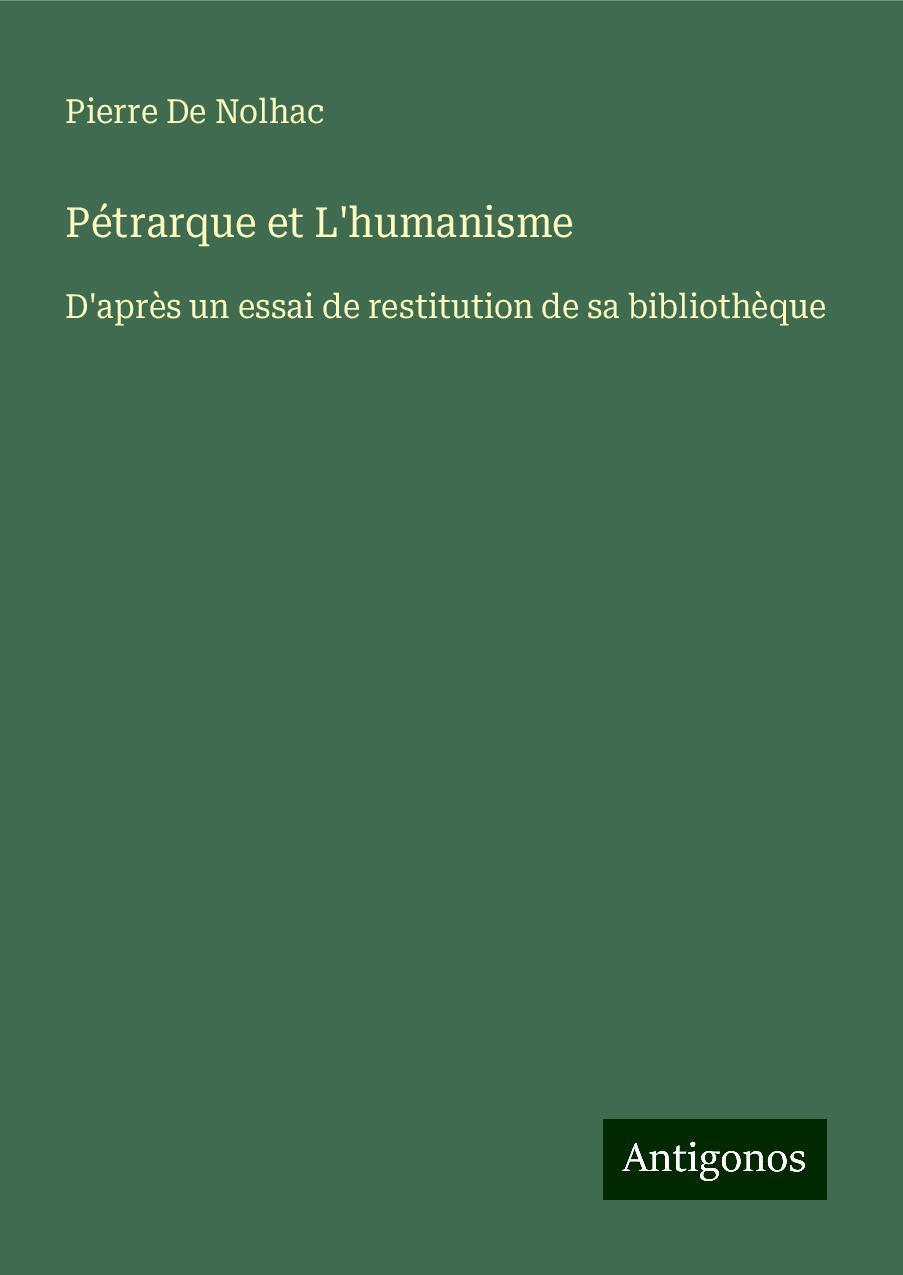 Pétrarque et L'humanisme